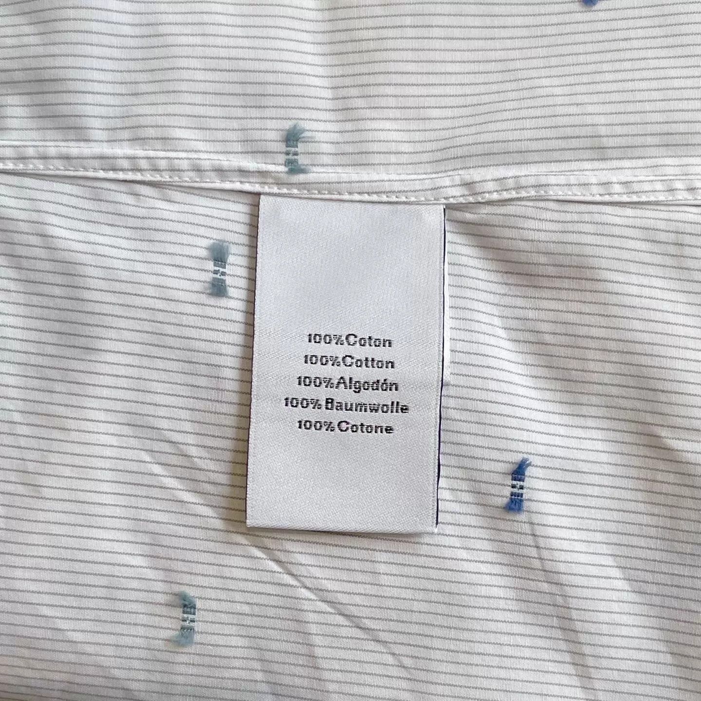 Hermes White Long Sleeve Button-Up Shirt with Dots Size US M / EU 48-50 / 2 - 6 Thumbnail