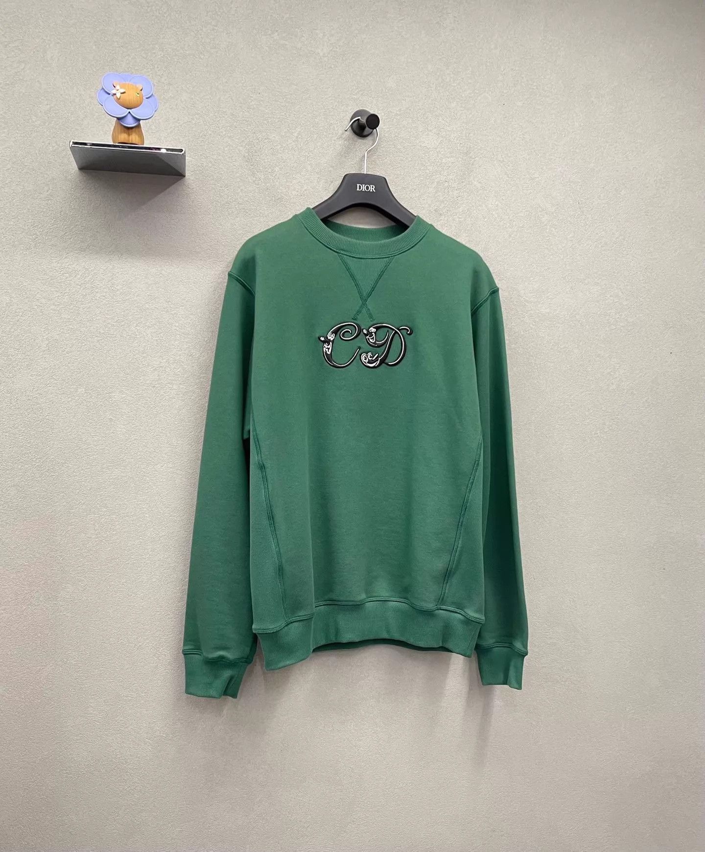 Dior Green Embroidered Long Sleeve Sweatshirt Size US S / EU 44-46 / 1 - 3 Thumbnail