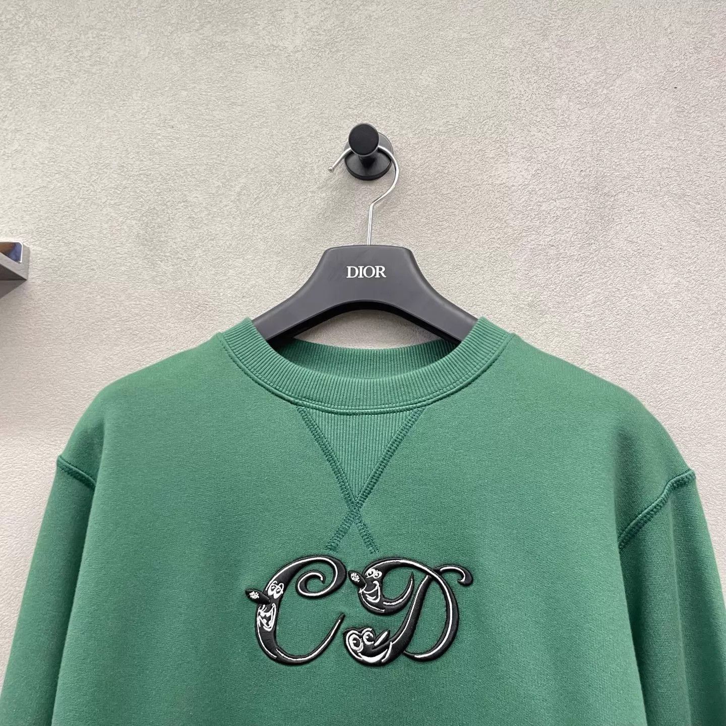 Dior Green Embroidered Long Sleeve Sweatshirt Size US S / EU 44-46 / 1 - 4 Thumbnail