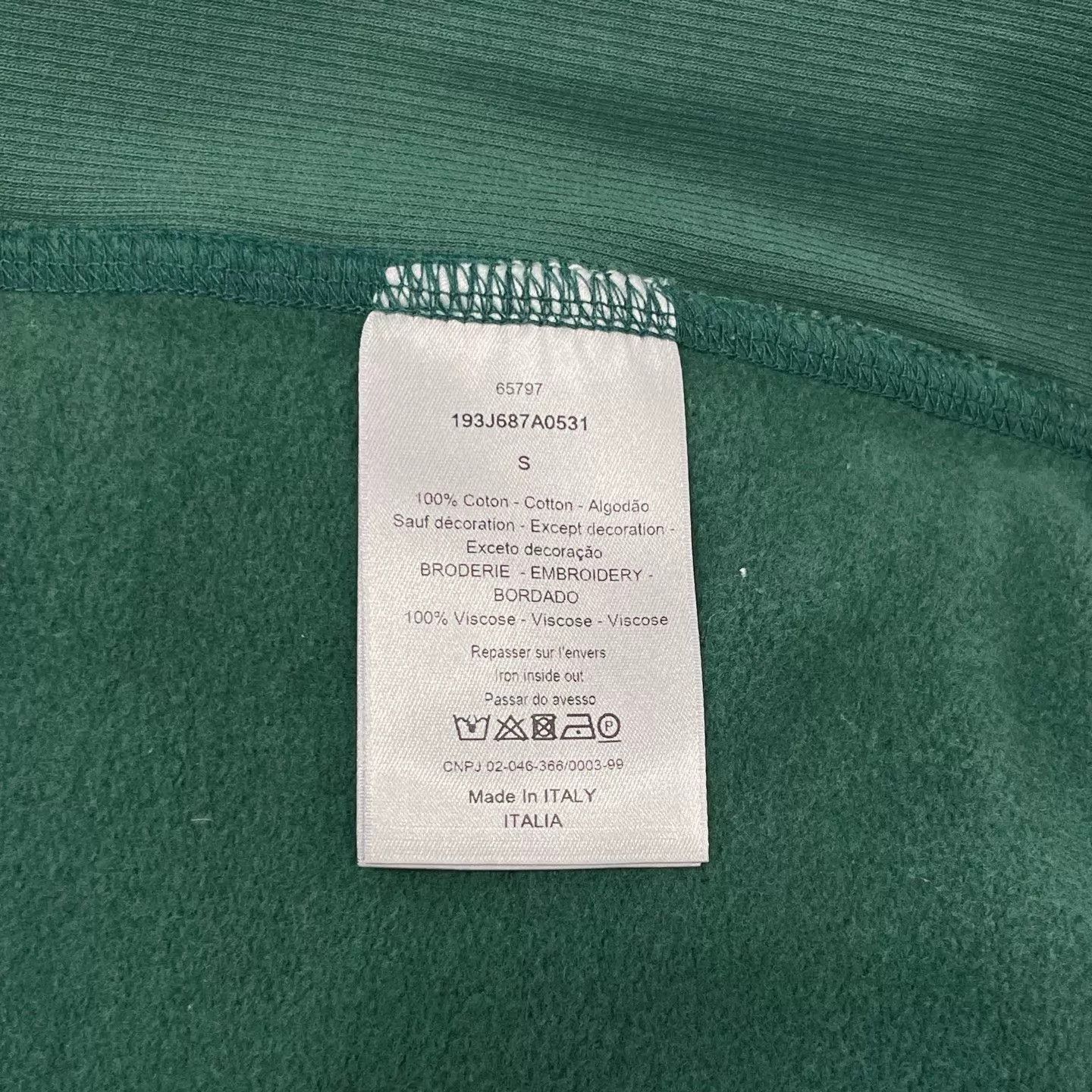 Dior Green Embroidered Long Sleeve Sweatshirt Size US S / EU 44-46 / 1 - 6 Thumbnail
