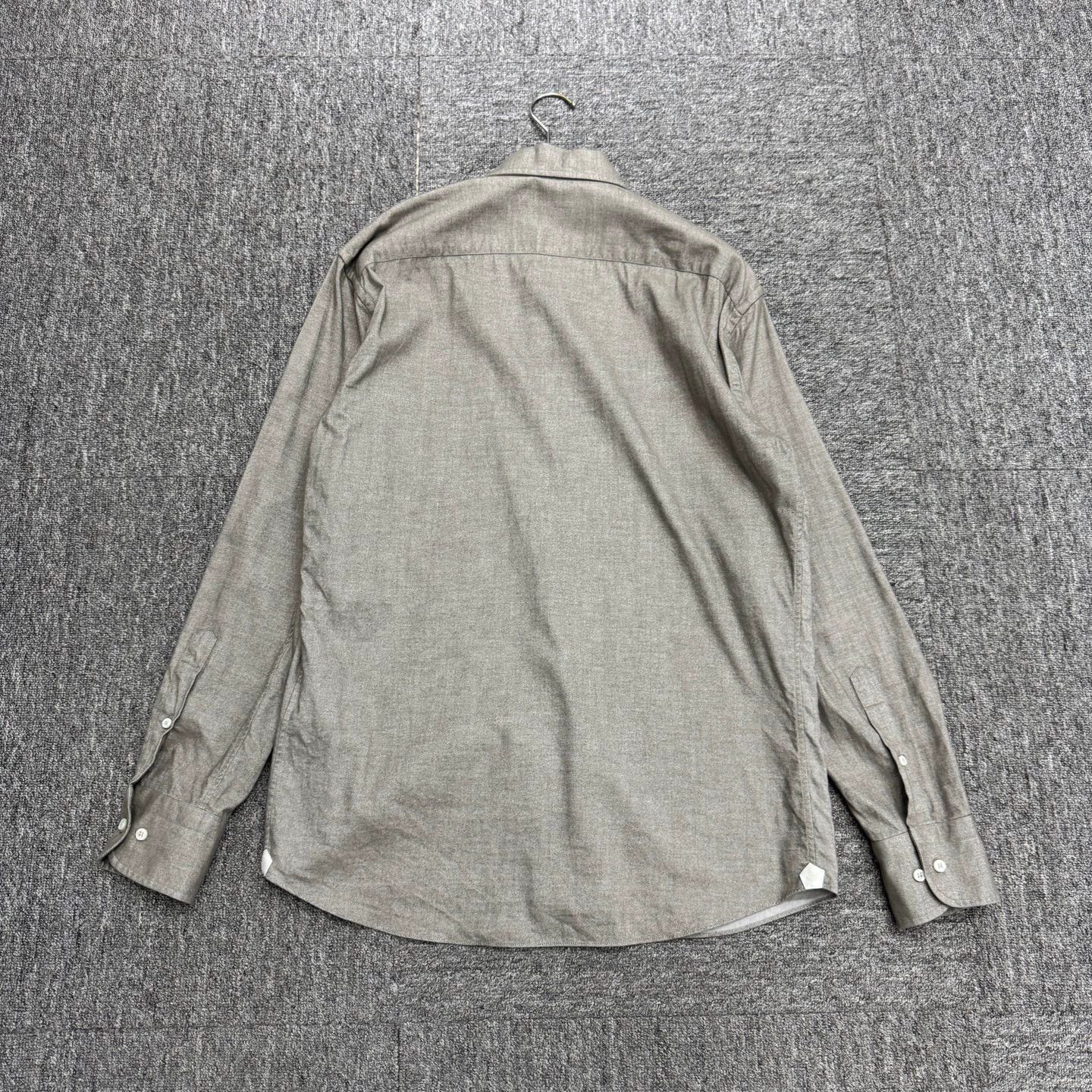 Loro Piana Gray Long Sleeve Button-Up Shirt Size M Size US M / EU 48-50 / 2 - 5 Thumbnail