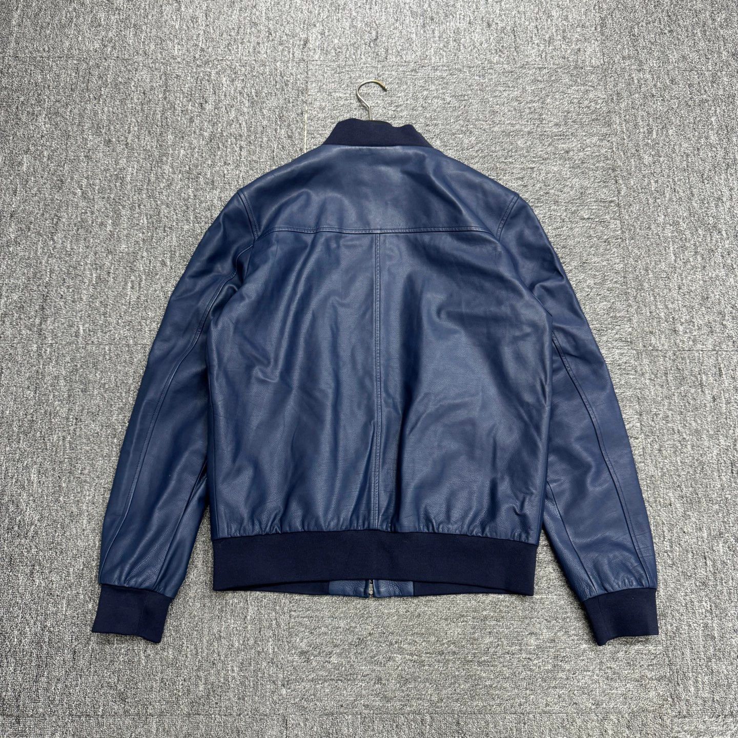 Loro Piana Blue Leather Bomber Jacket Size S Size US S / EU 44-46 / 1 - 6 Thumbnail