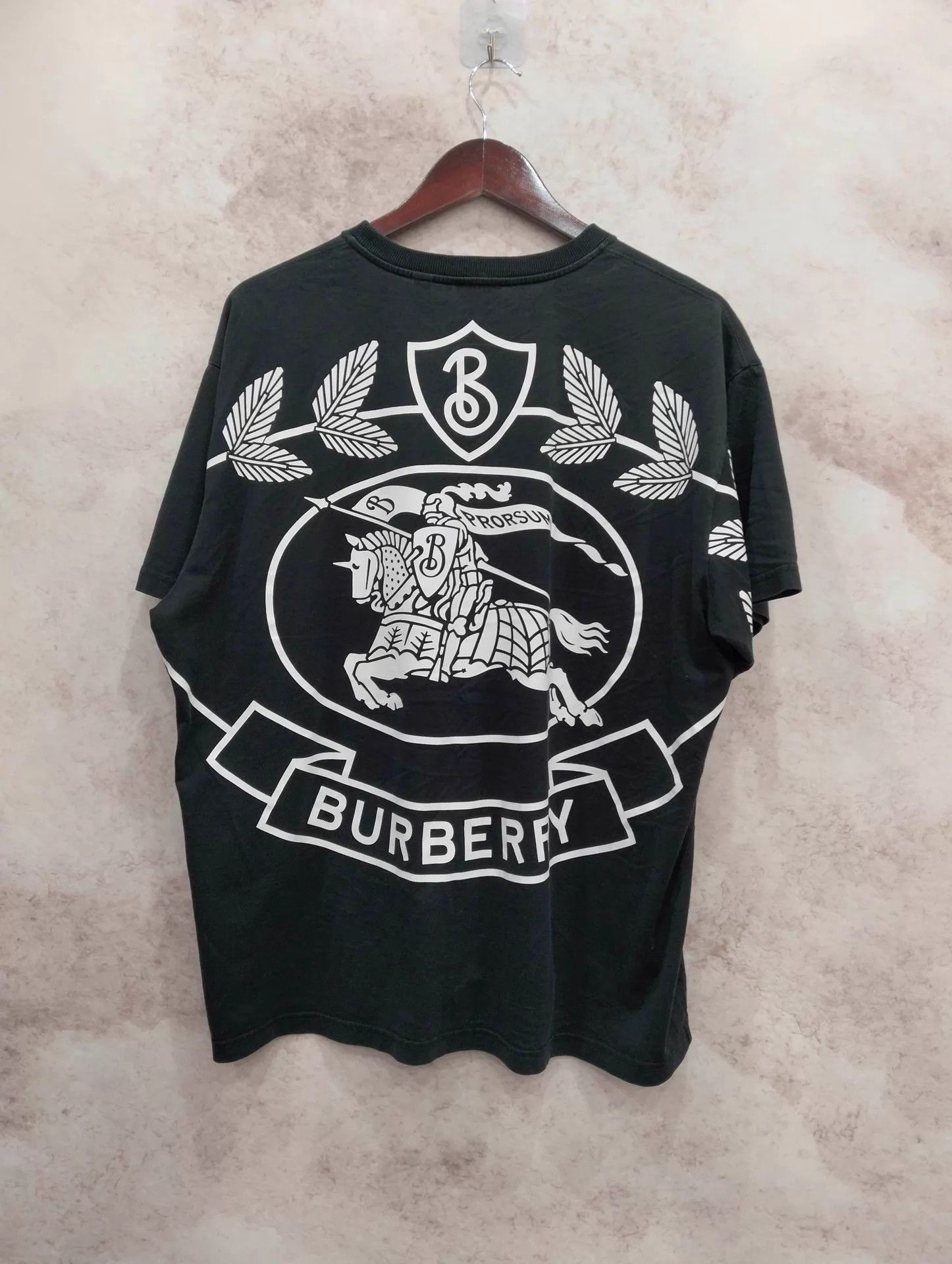 Burberry Black Short Sleeve T-Shirt Size US M / EU 48-50 / 2 - 2 Thumbnail
