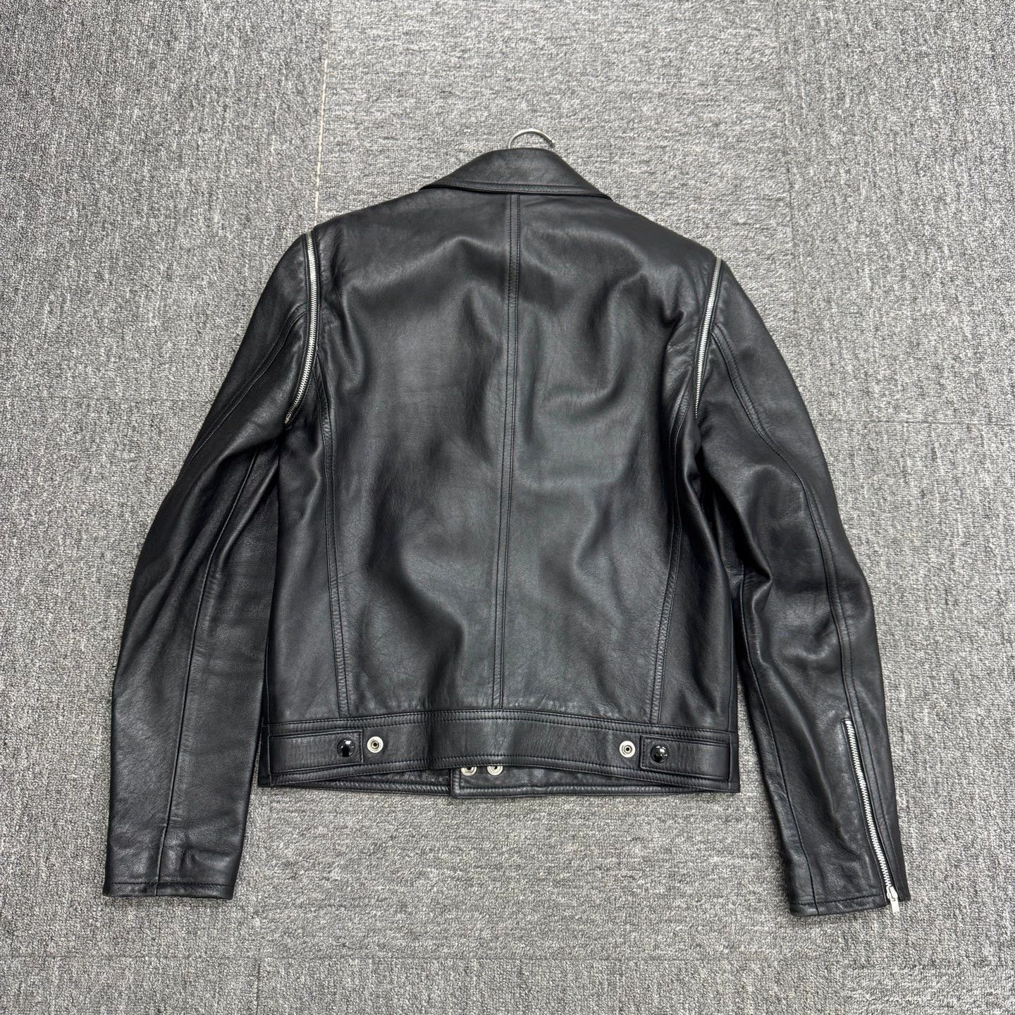 Saint Laurent Paris Black Leather Biker Jacket with Zip Accents Size US M / EU 48-50 / 2 - 5 Thumbnail