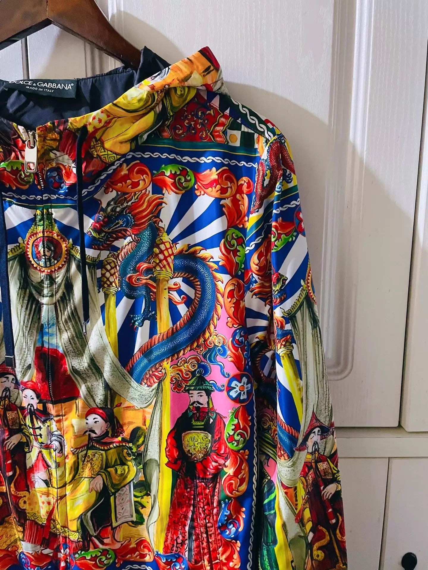Dolce & Gabbana Multi-Color Printed Hooded Jacket Size US M / EU 48-50 / 2 - 5 Thumbnail