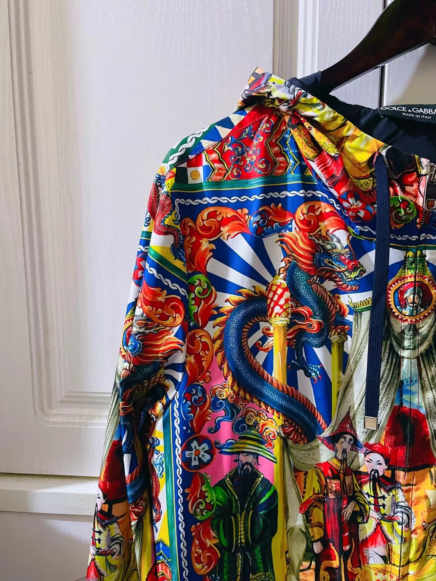 Dolce & Gabbana Multi-Color Printed Hooded Jacket Size US M / EU 48-50 / 2 - 4 Thumbnail