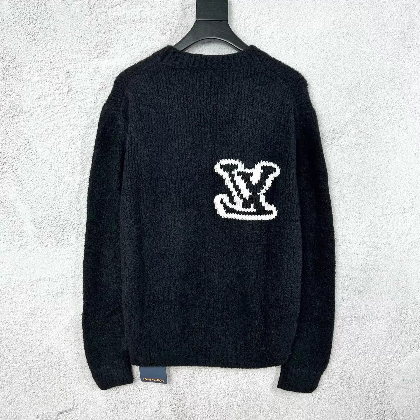 Louis Vuitton Black Knit Sweater with Logo Design - Size S Size US S / EU 44-46 / 1 - 2 Thumbnail