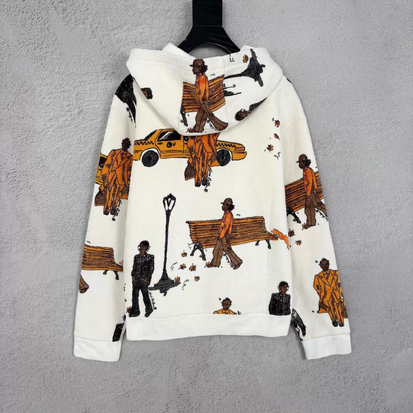 Louis Vuitton White Graphic Print Hoodie with Hood and Pockets Size US M / EU 48-50 / 2 - 2 Thumbnail