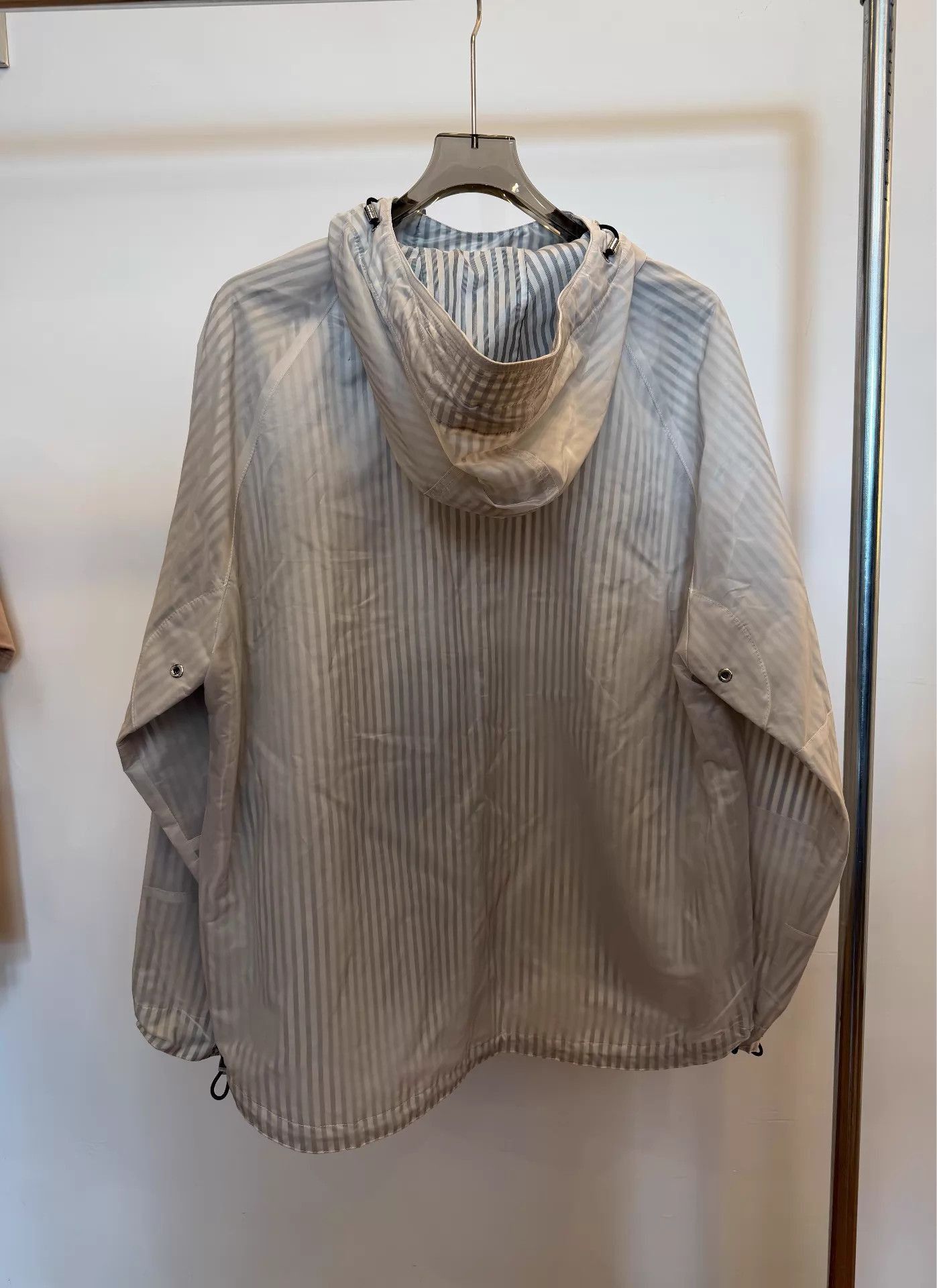 Dior Silver Striped Lightweight Hooded Jacket Size US L / EU 52-54 / 3 - 2 Thumbnail