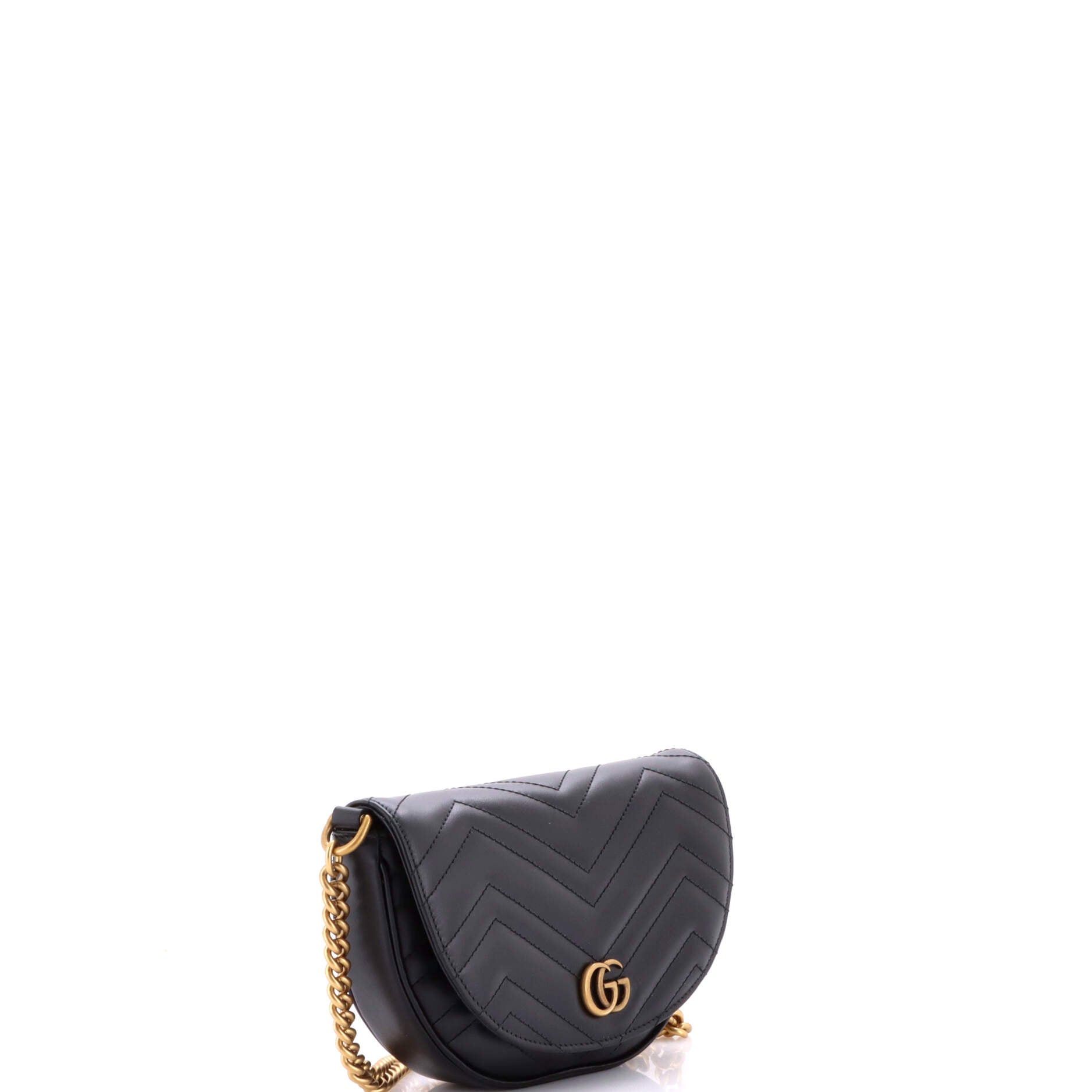 Gucci GG Marmont Half Moon Flap Crossbody Bag Size ONE SIZE - 2 Thumbnail