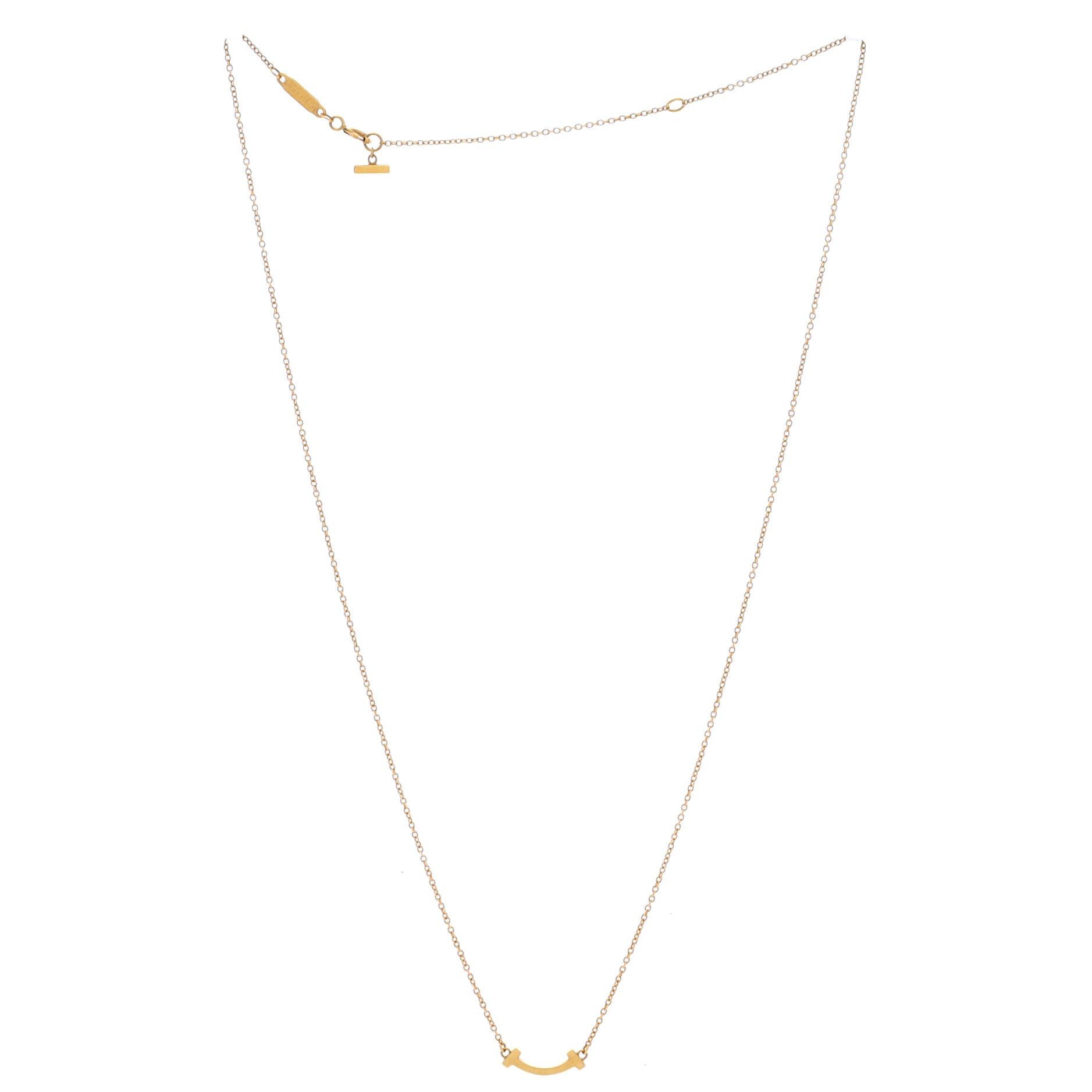 Tiffany & Co. T Smile Pendant Necklace Size ONE SIZE - 2 Thumbnail