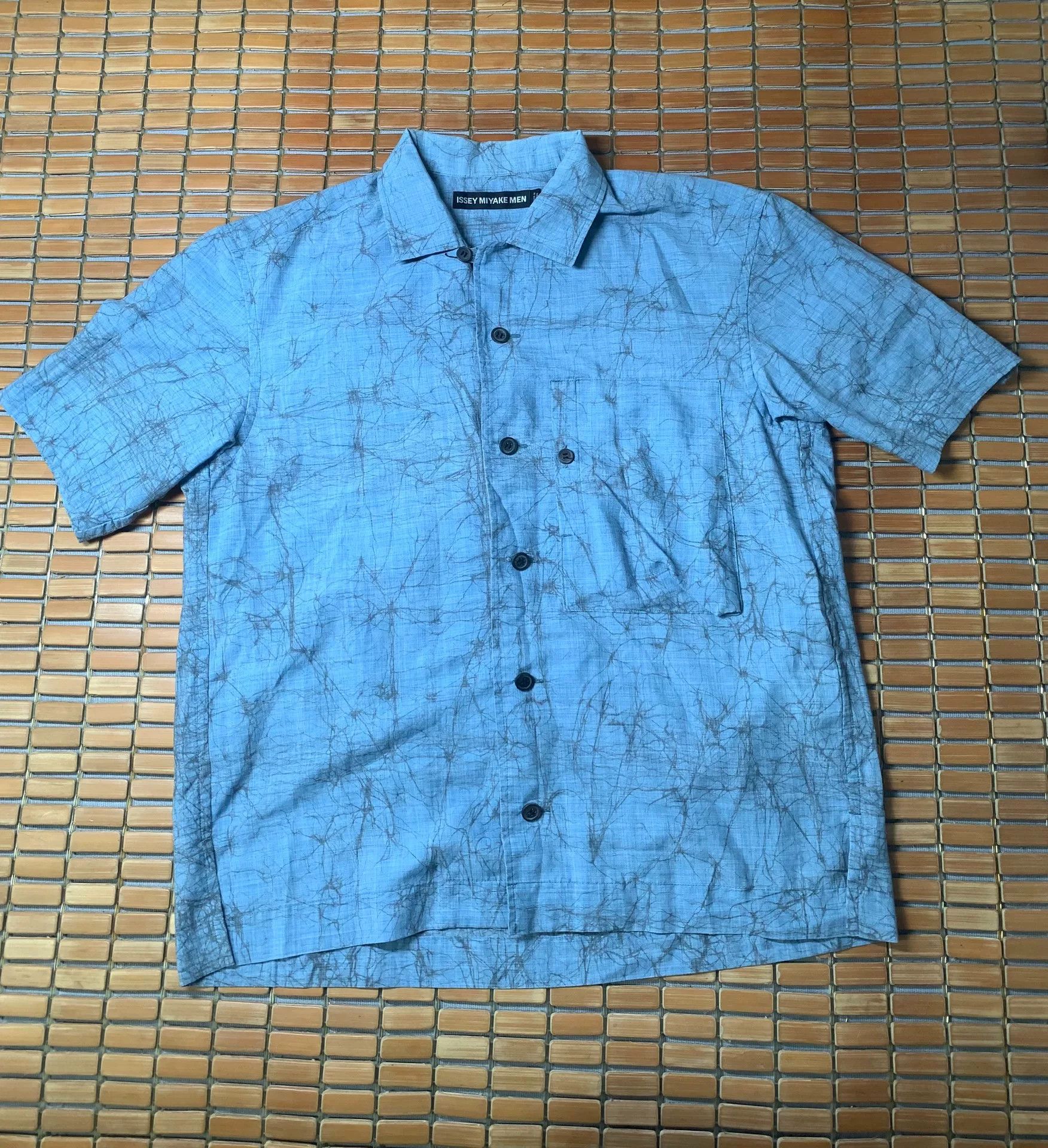 Issey Miyake Issey Miyake Linen Blend Short-Sleeve Shirt Size US M / EU 48-50 / 2 - 2 Thumbnail