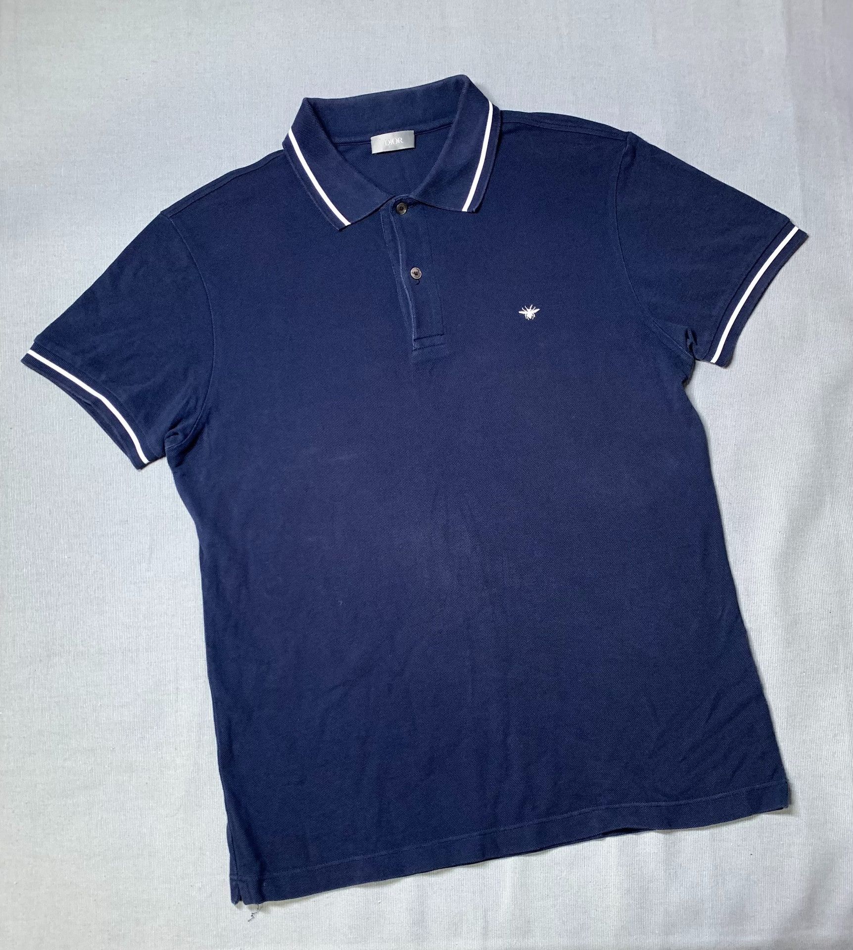 Dior Dior Classic Bee Embroidery Polo Shirt Size US L / EU 52-54 / 3 - 2 Thumbnail