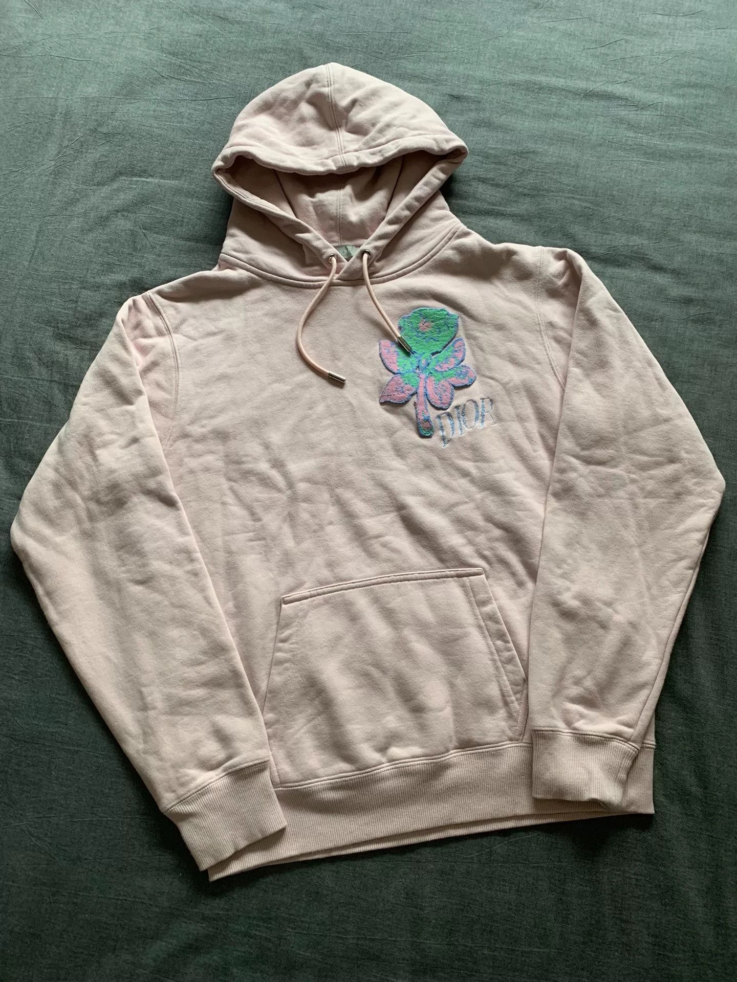 Dior Dior Rose Embroidery Pink Hoodie Size XS / US 0-2 / IT 36-38 - 2 Thumbnail