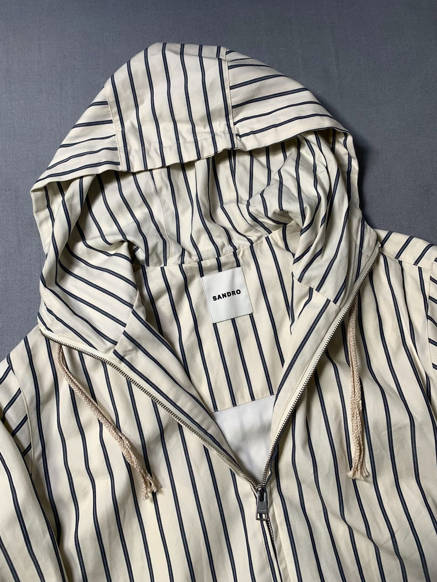 Sandro SANDRO French Stripe Hooded Jacket Size US L / EU 52-54 / 3 - 2 Thumbnail