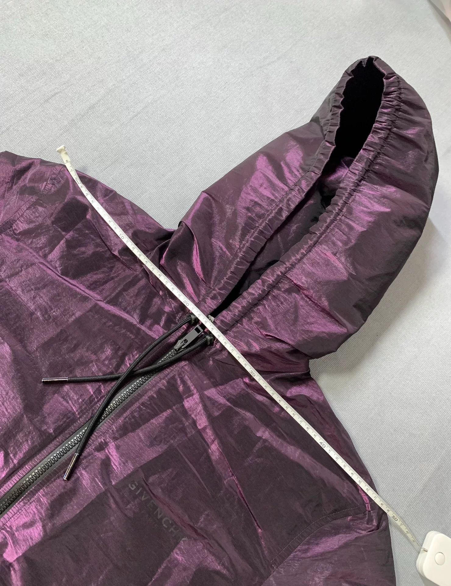 Givenchy Givenchy Purple Metallic Reflective Hooded Jacket Size US S / EU 44-46 / 1 - 7 Thumbnail