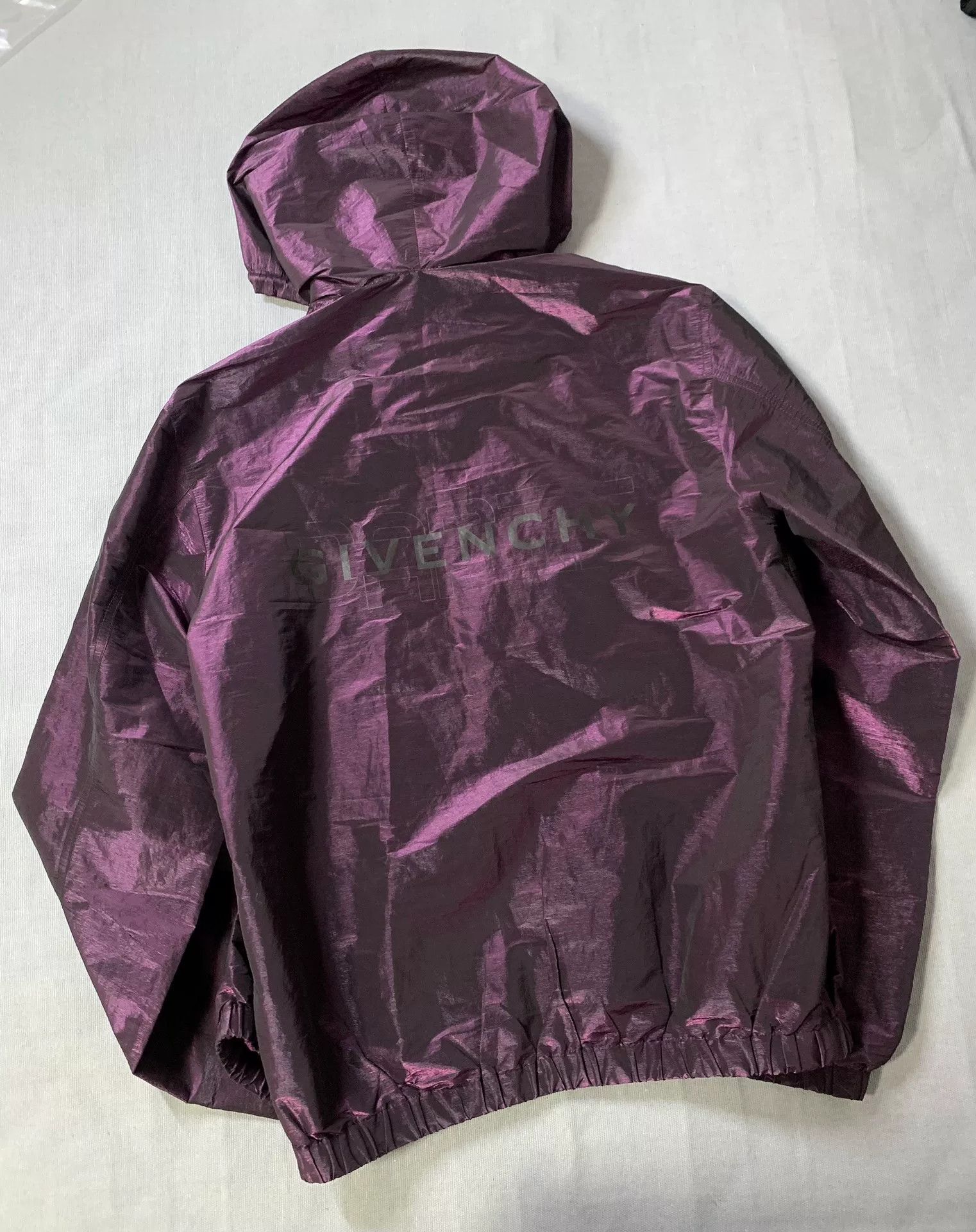 Givenchy Givenchy Purple Metallic Reflective Hooded Jacket Size US S / EU 44-46 / 1 - 3 Thumbnail