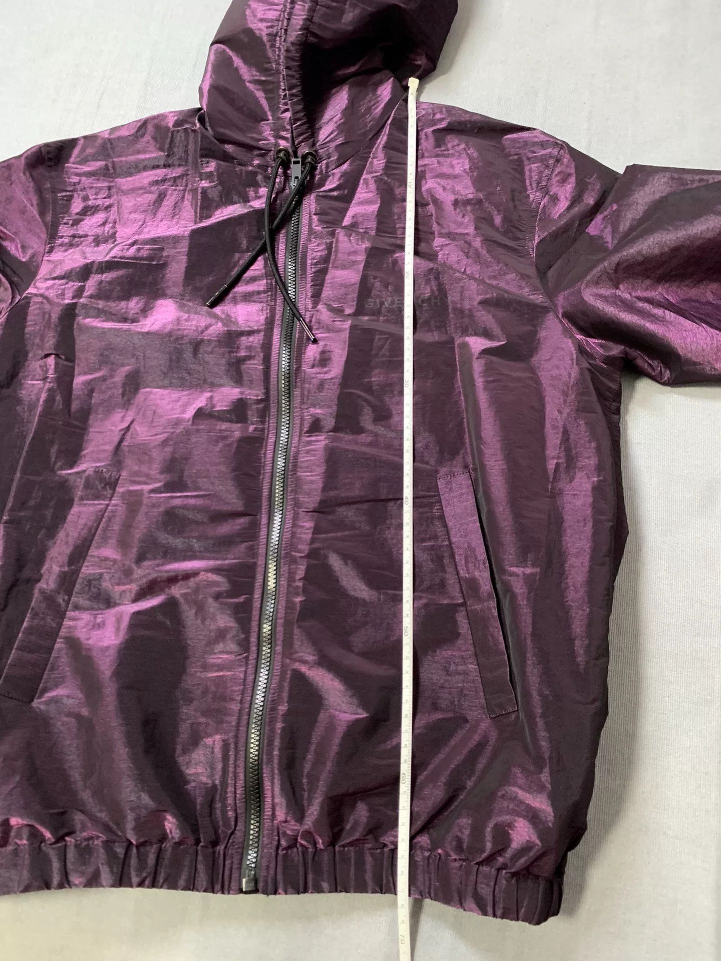 Givenchy Givenchy Purple Metallic Reflective Hooded Jacket Size US S / EU 44-46 / 1 - 9 Thumbnail