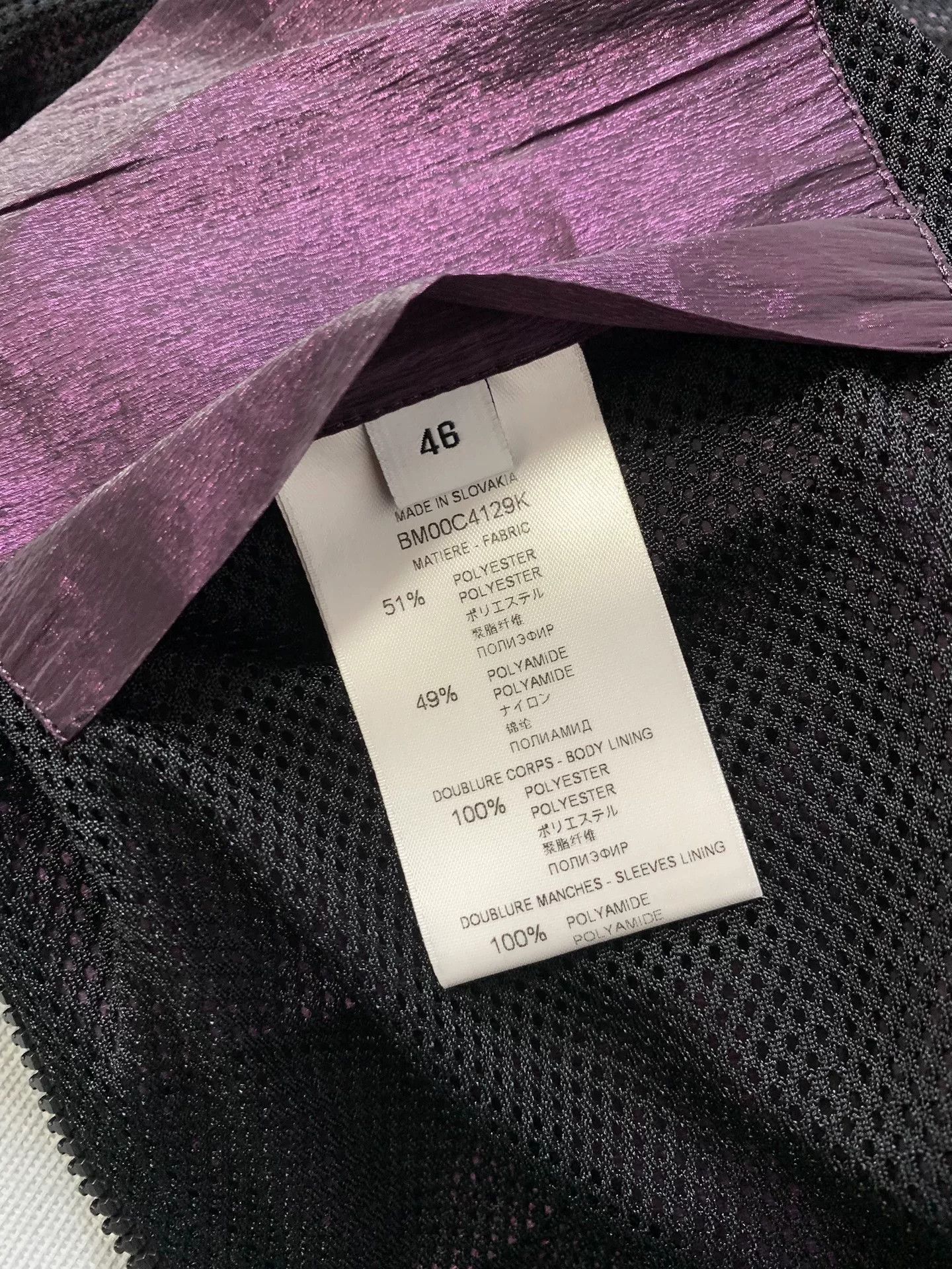 Givenchy Givenchy Purple Metallic Reflective Hooded Jacket Size US S / EU 44-46 / 1 - 6 Thumbnail