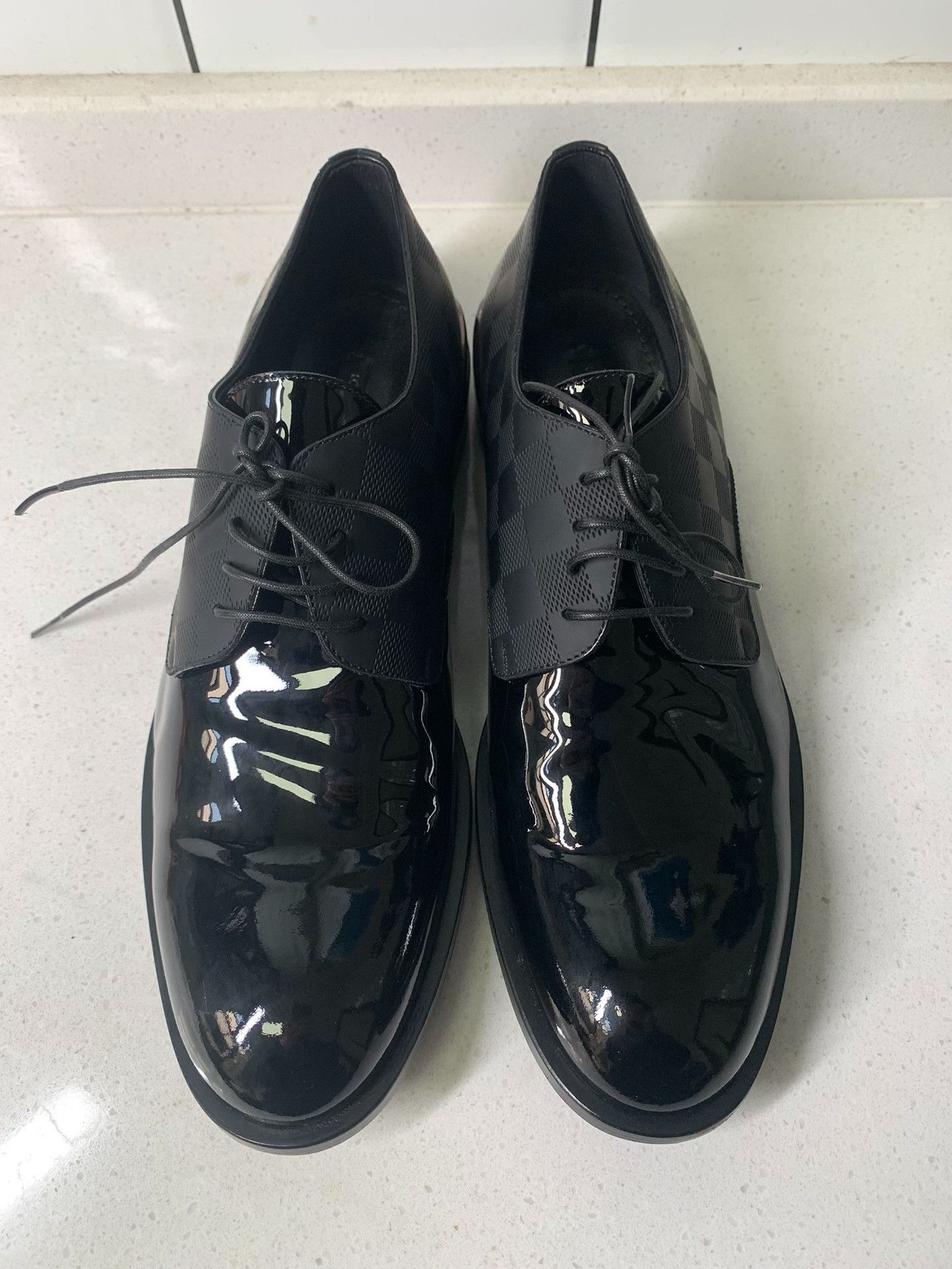 Louis Vuitton Louis Vuitton Damier Patent Leather Shoes Size US 6.5 / EU 39-40 - 2 Thumbnail
