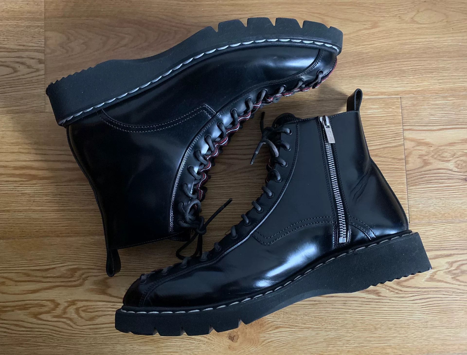 Dior Dior Homme KVA Striped Leather Boots Size US 9 / EU 42 - 5 Thumbnail