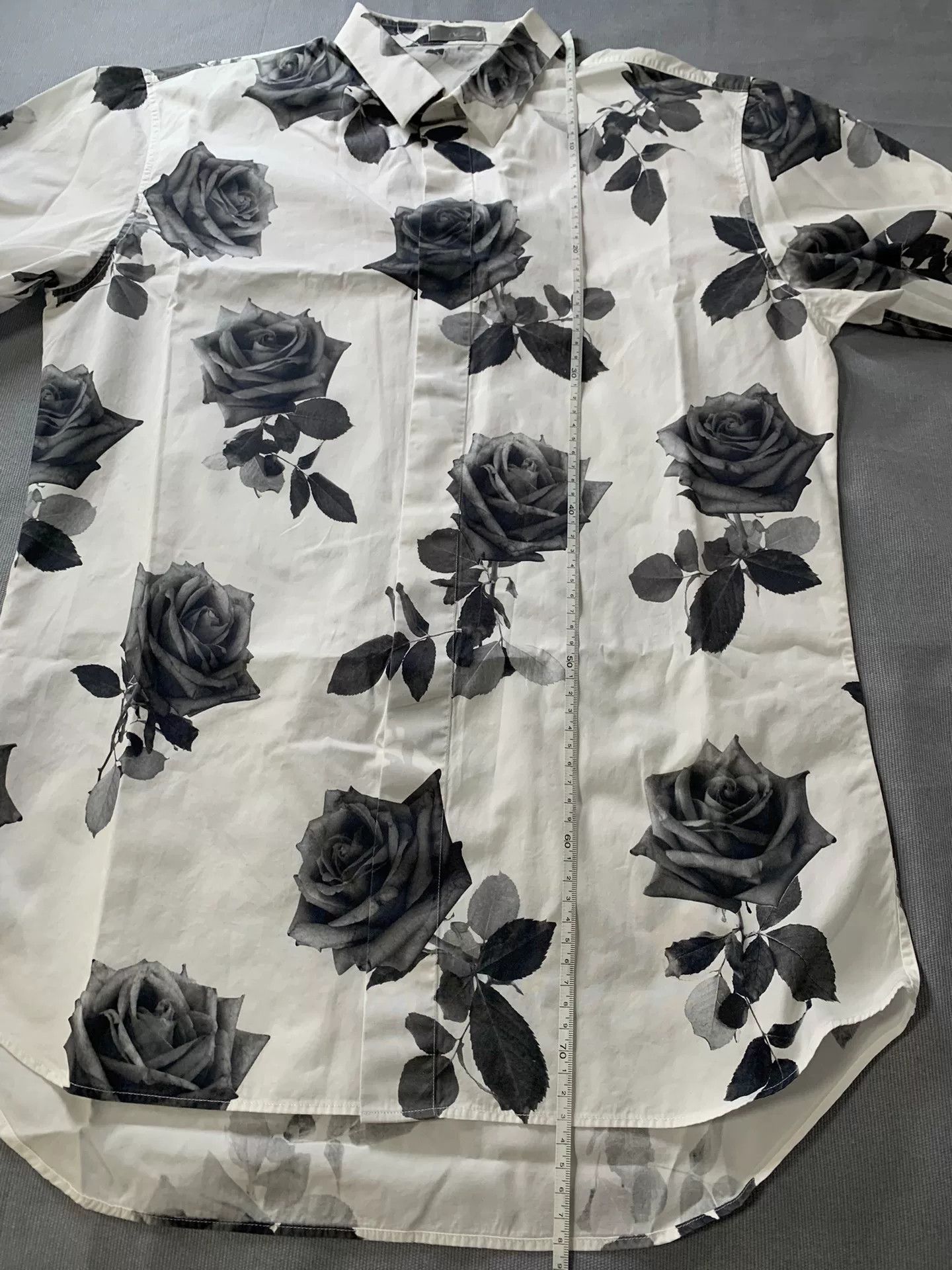Dior Dior Black White Rose Floral Print Shirt Size US XXS / EU 40 - 7 Thumbnail