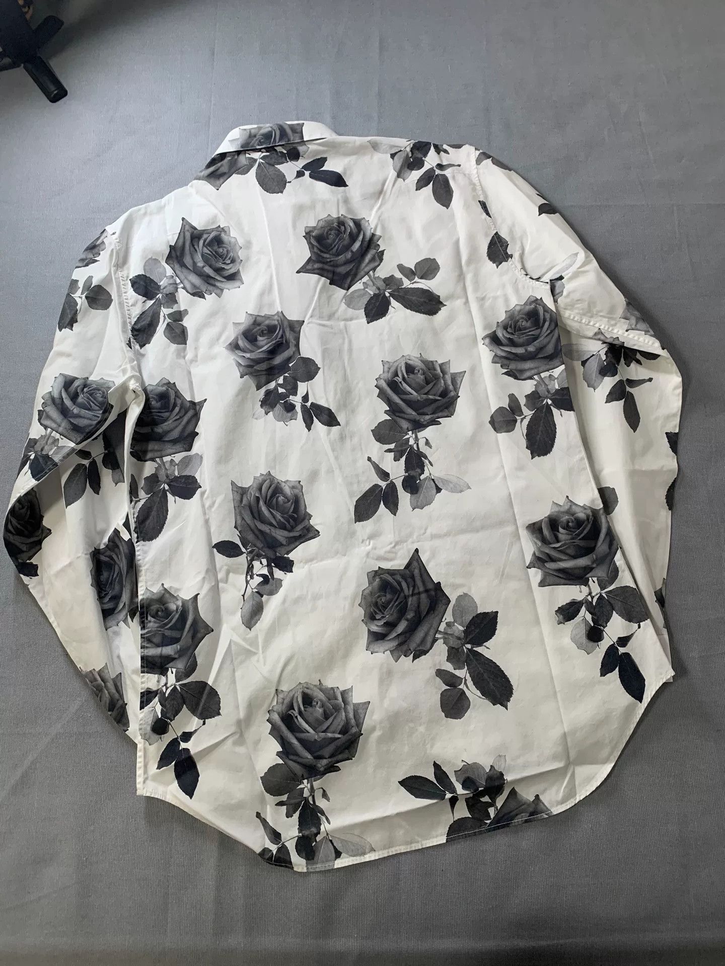 Dior Dior Black White Rose Floral Print Shirt Size US XXS / EU 40 - 2 Thumbnail