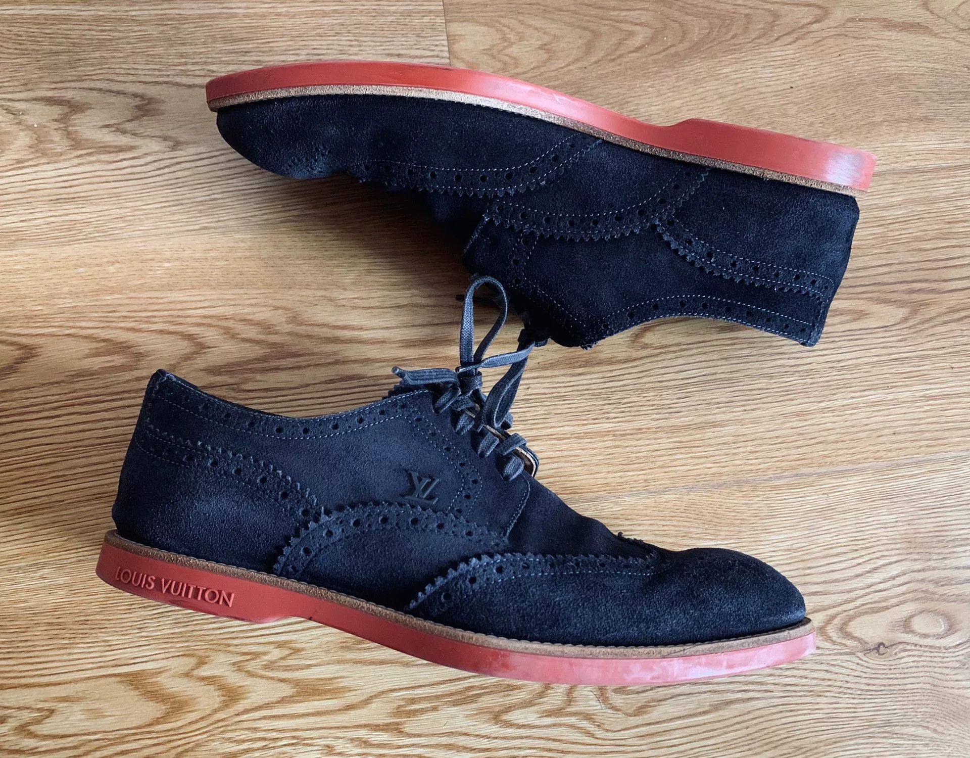 Louis Vuitton Louis Vuitton Suede Embossed Leather Shoes Size US 6 / EU 39 - 3 Thumbnail