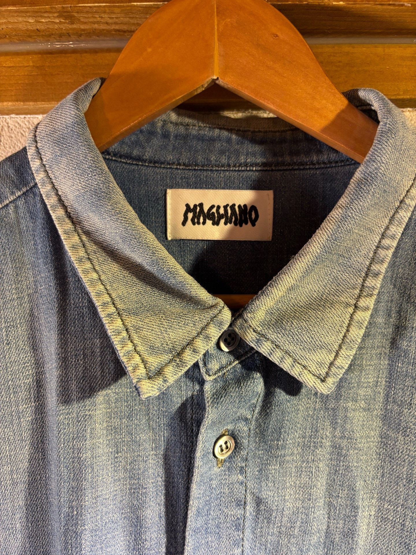 Magliano Magliano Distressed Denim Shirt Jacket Size US M / EU 48-50 / 2 - 2 Thumbnail