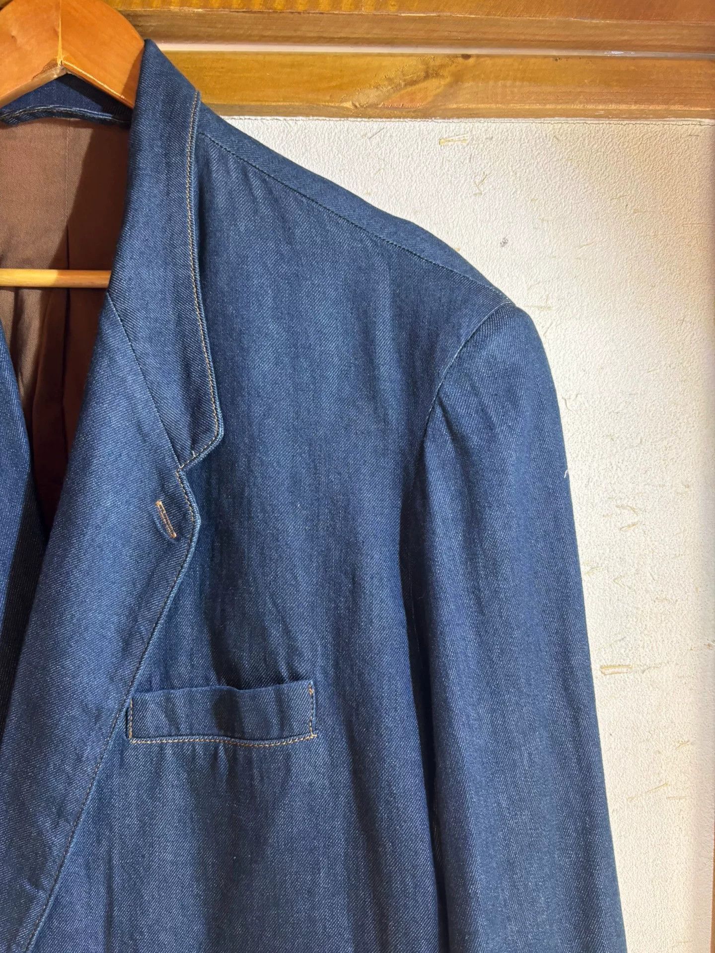 Lemaire Lemaire Padded Shoulder Denim Blazer Size US M / EU 48-50 / 2 - 3 Thumbnail