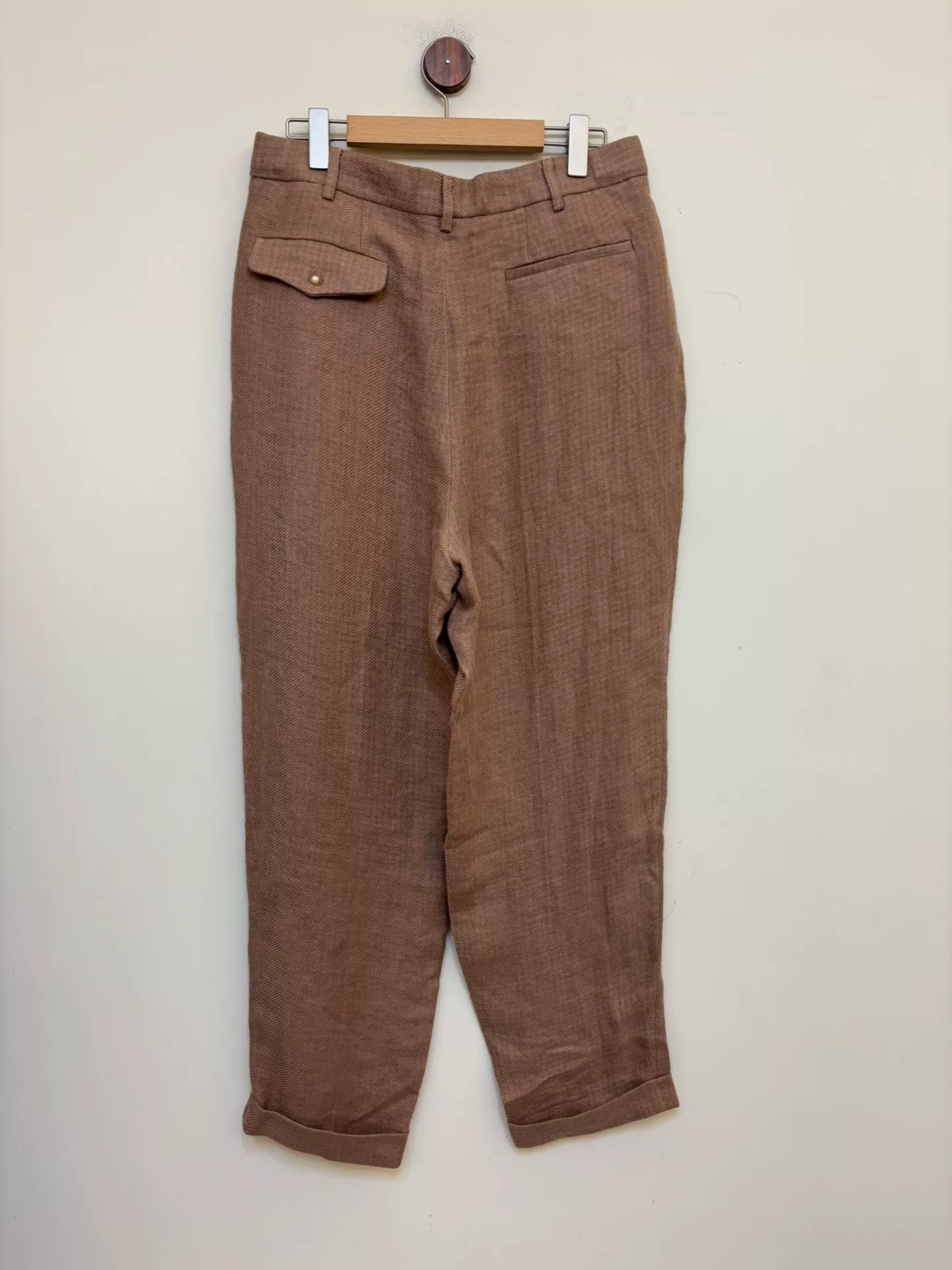 Magliano Magliano Thick Linen Elastic Waist Trousers Size US 31 - 6 Thumbnail