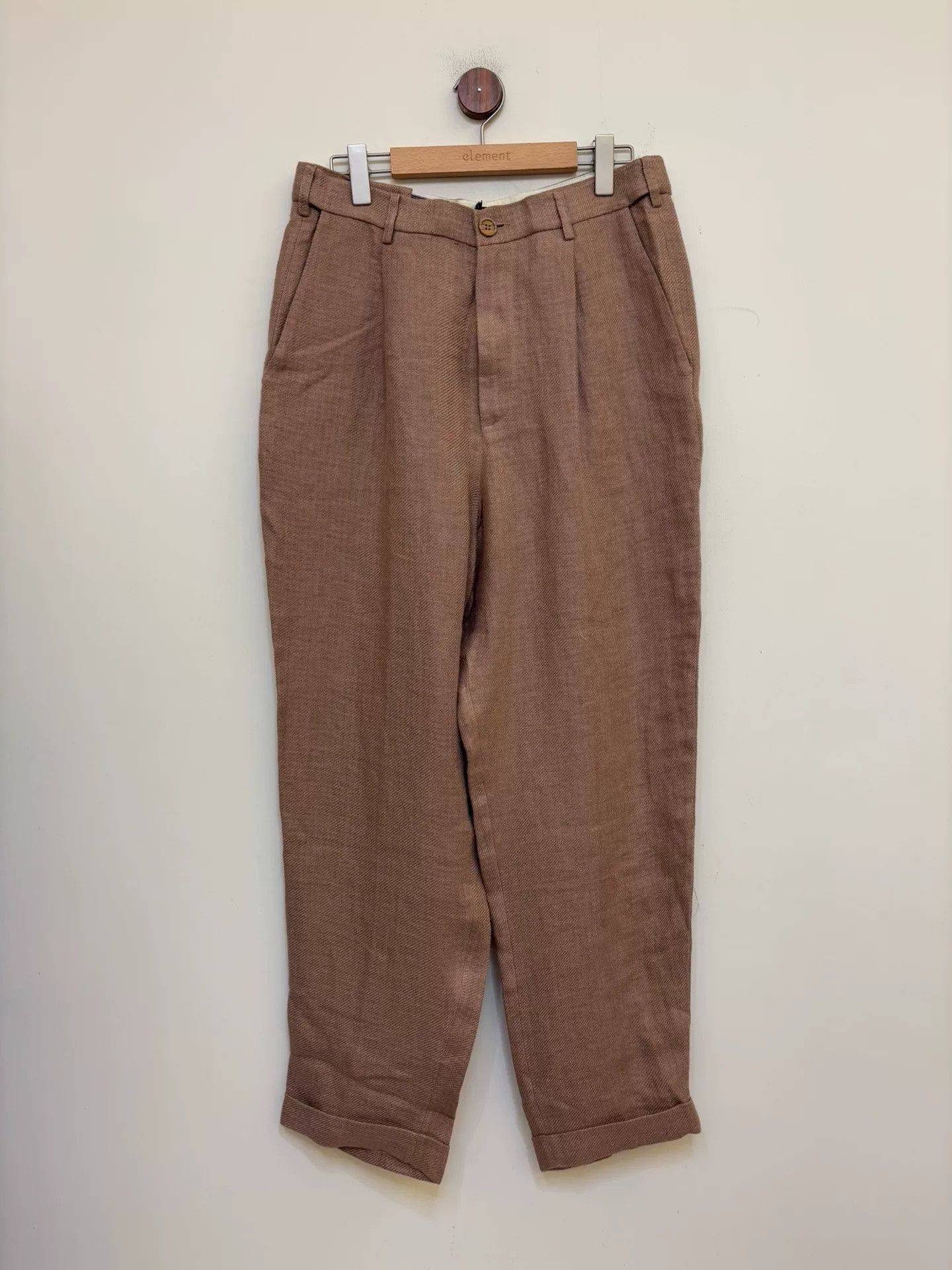 Magliano Magliano Thick Linen Elastic Waist Trousers Size US 31 - 2 Thumbnail