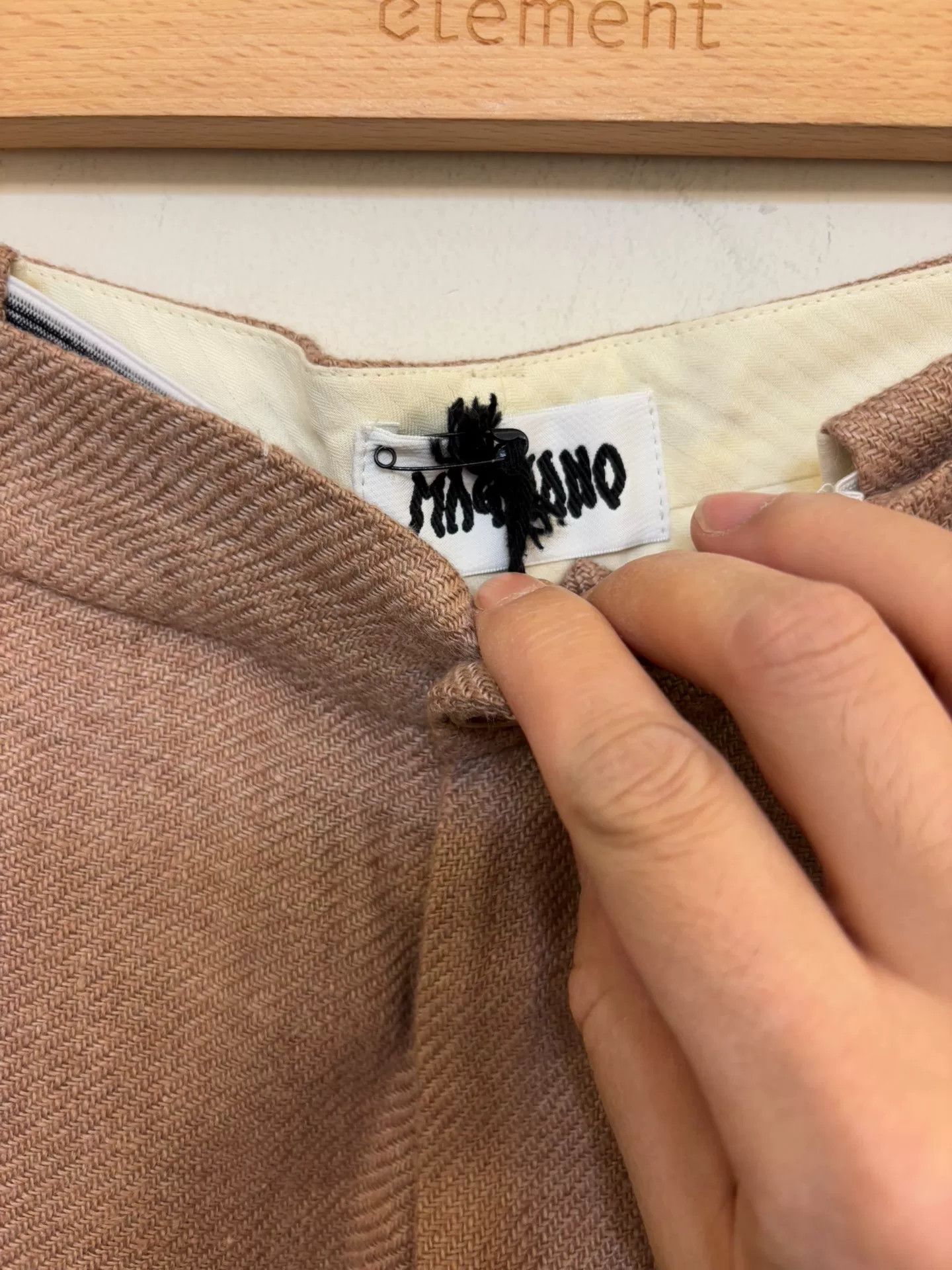 Magliano Magliano Thick Linen Elastic Waist Trousers Size US 31 - 4 Thumbnail
