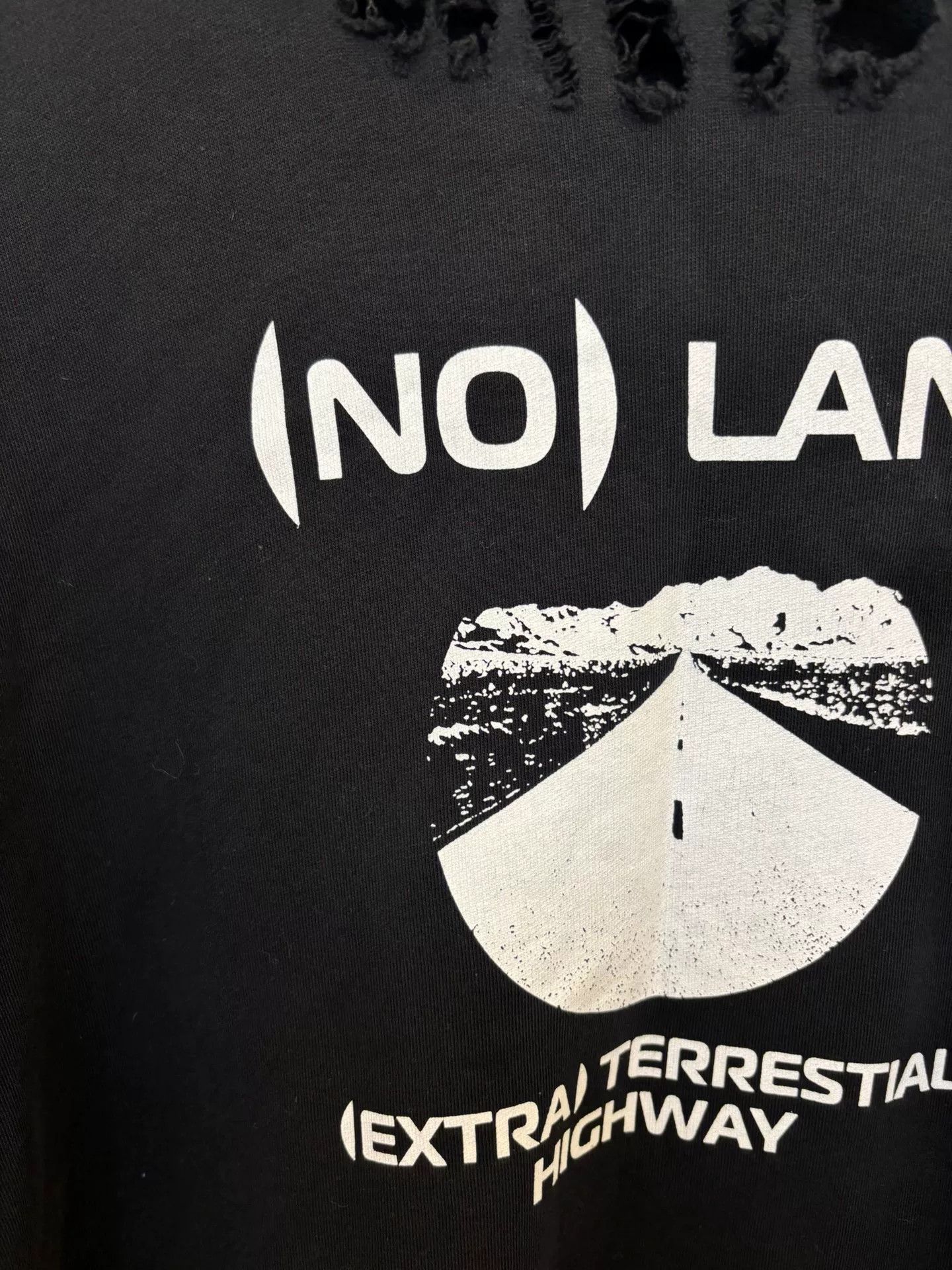 Raf Simons Raf Simons No Land Distressed Sweatshirt Size US XL / EU 56 / 4 - 3 Thumbnail