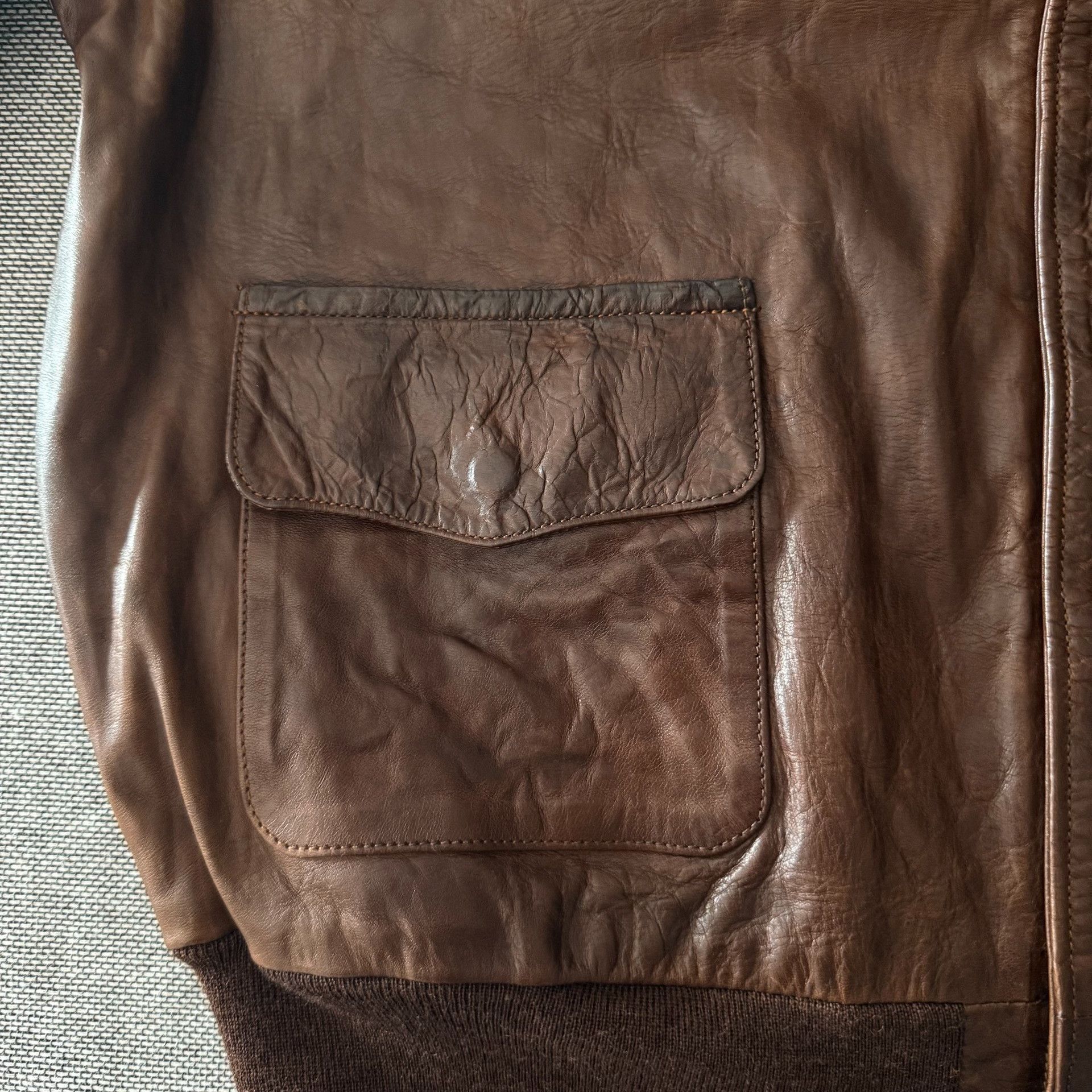 Eastman Leather Clothing Eastman Vegan Horsehide A2 Flight Jacket Size US M / EU 48-50 / 2 - 4 Thumbnail