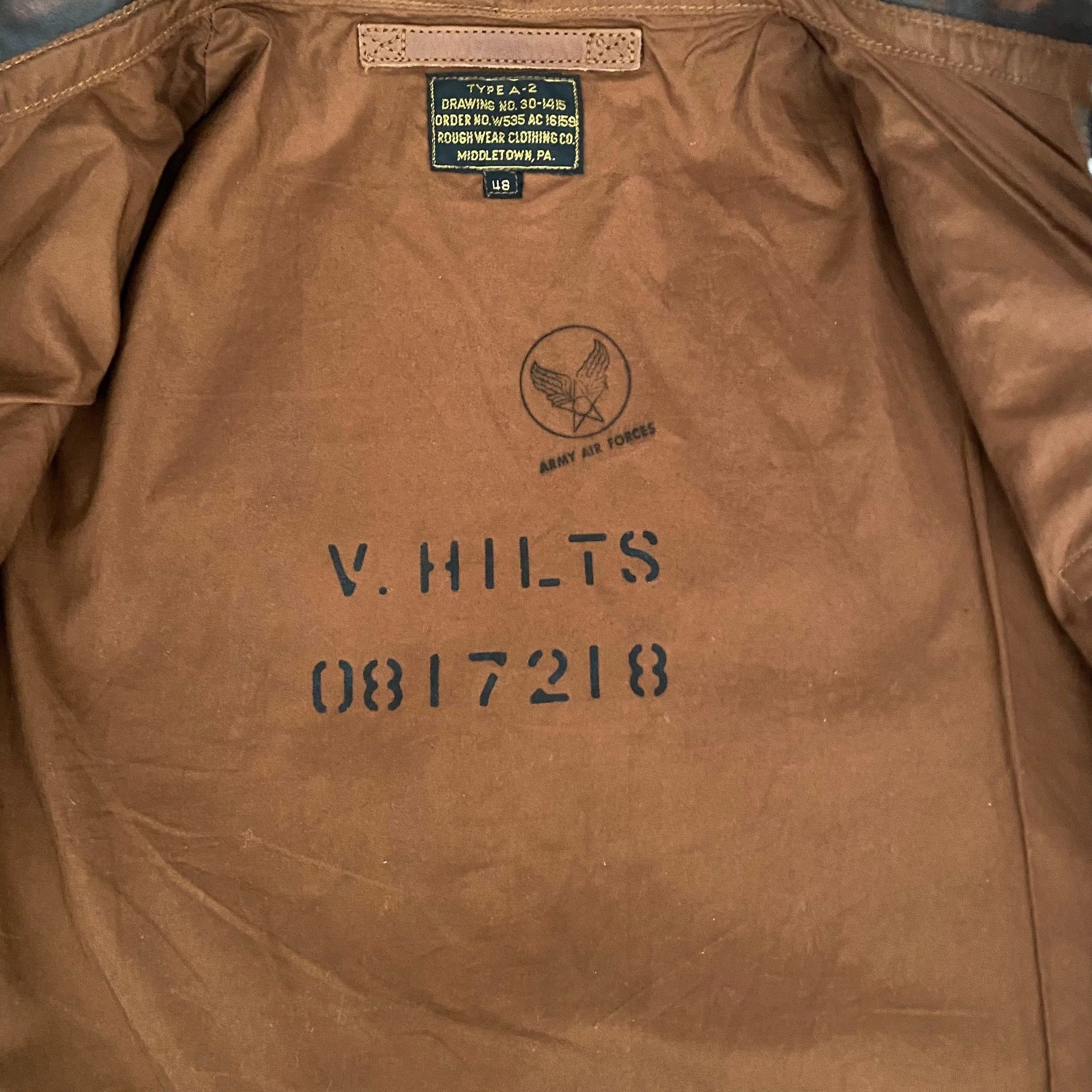 Eastman Leather Clothing Eastman Distressed Horsehide A2 Flight Jacket Size US M / EU 48-50 / 2 - 8 Thumbnail