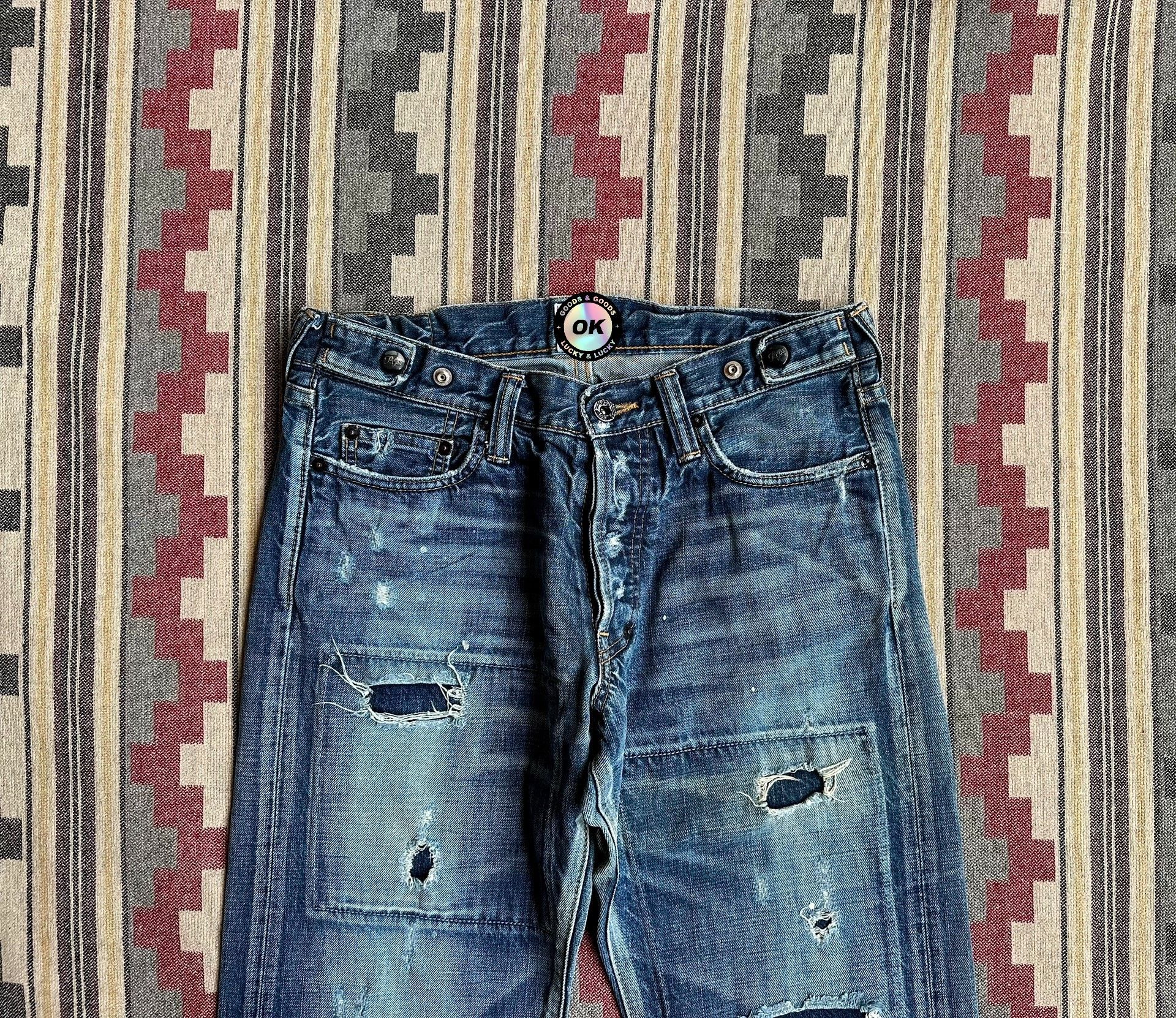 Prps Prps P47P09X Patch Distressed Denim Jeans Size US 30 / EU 46 - 3 Thumbnail