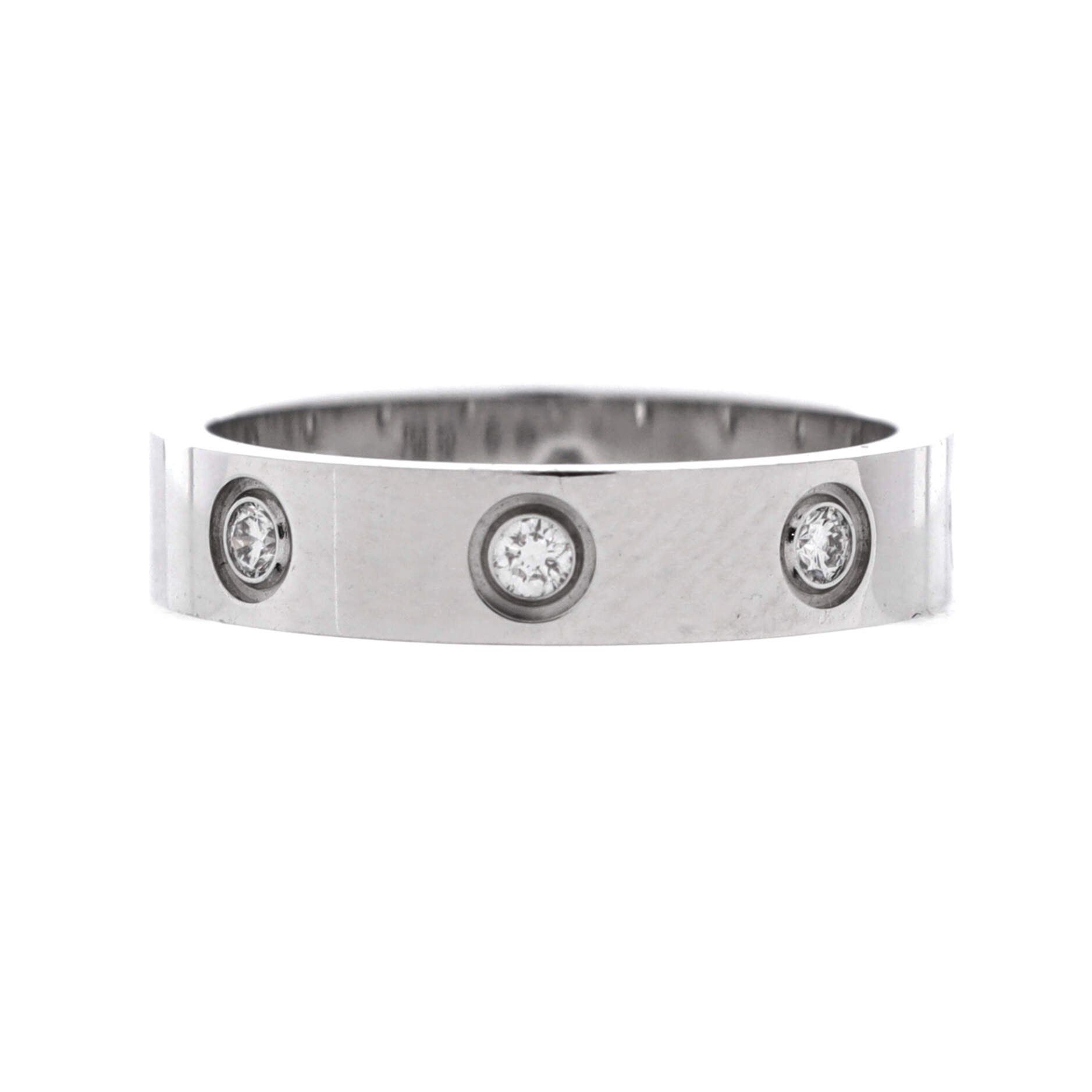 Cartier Love Wedding Band 8 Diamonds Ring Size ONE SIZE - 2 Thumbnail