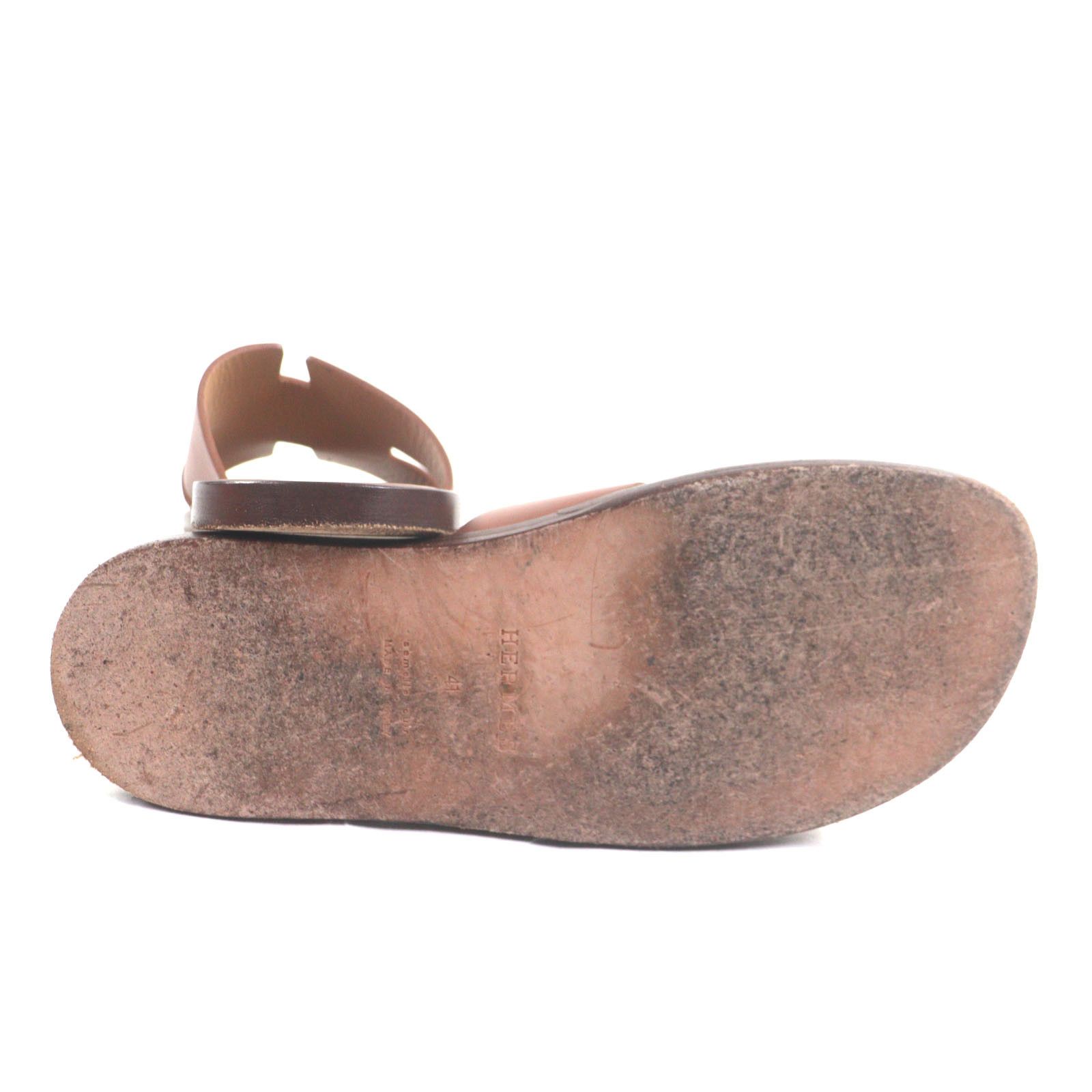 Hermes Hermes Hermès Izmir41 Leather Sandals Leather Shoes DUTY FREE for USA Size ONE SIZE - 5 Thumbnail