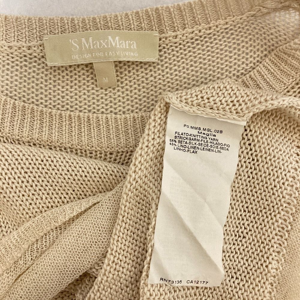 Max Mara Max Mara S Max Mara Silk Linen Knit Pullover Textile Tops DUTY FREE for USA Size ONE SIZE - 3 Thumbnail