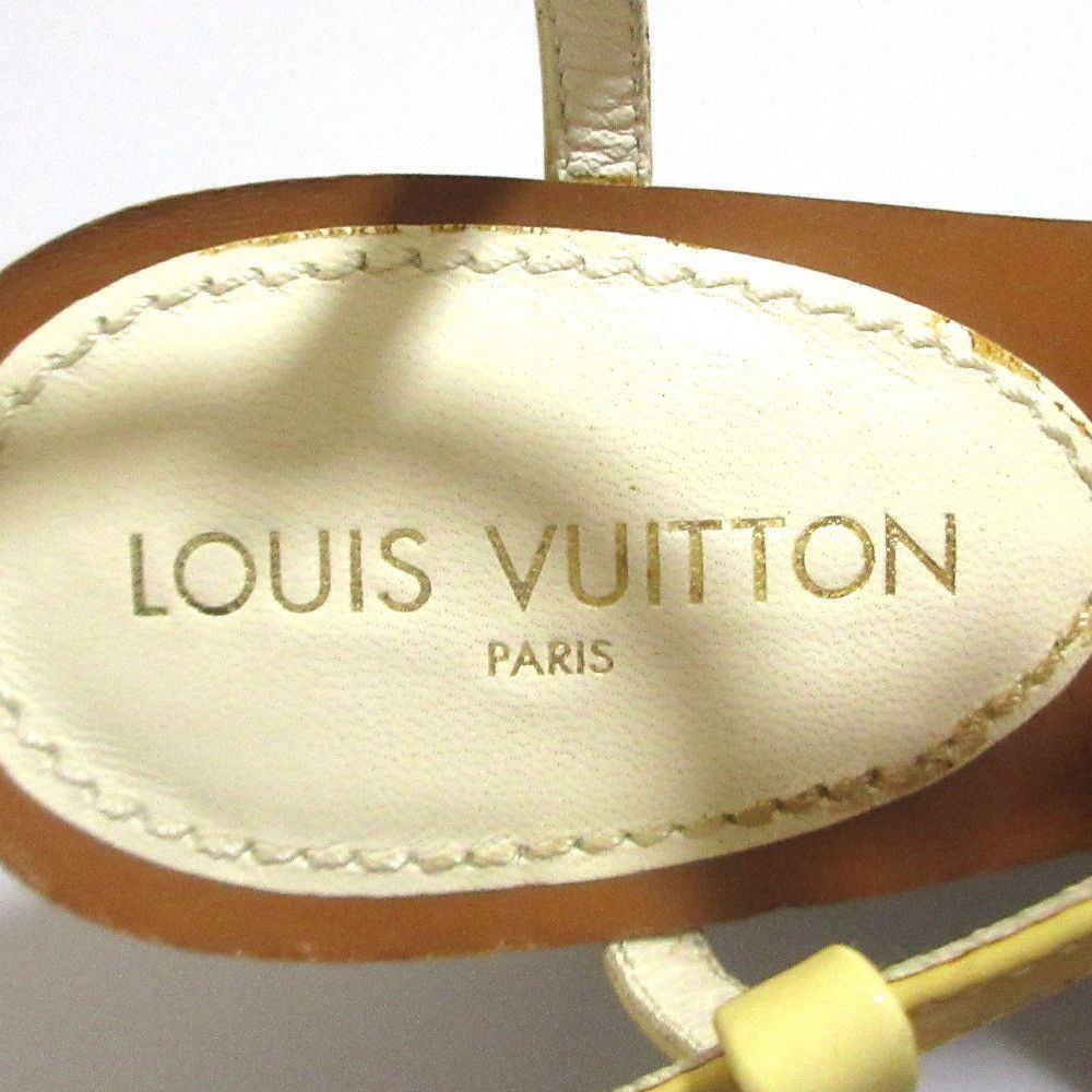 Louis Vuitton Louis Vuitton Monogram Patent Leather Wedge Sandals Textile Shoes DUTY FREE for USA