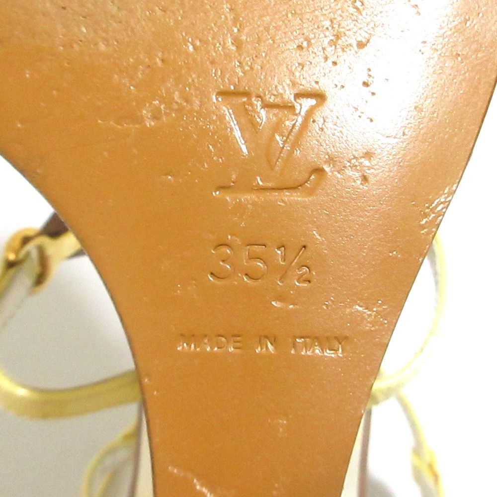 Louis Vuitton Louis Vuitton Monogram Patent Leather Wedge Sandals Textile Shoes DUTY FREE for USA