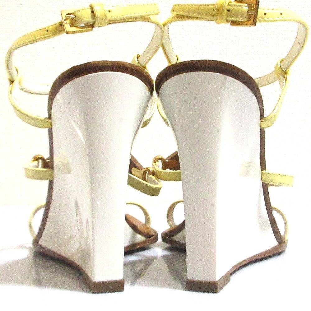 Louis Vuitton Louis Vuitton Monogram Patent Leather Wedge Sandals Textile Shoes DUTY FREE for USA