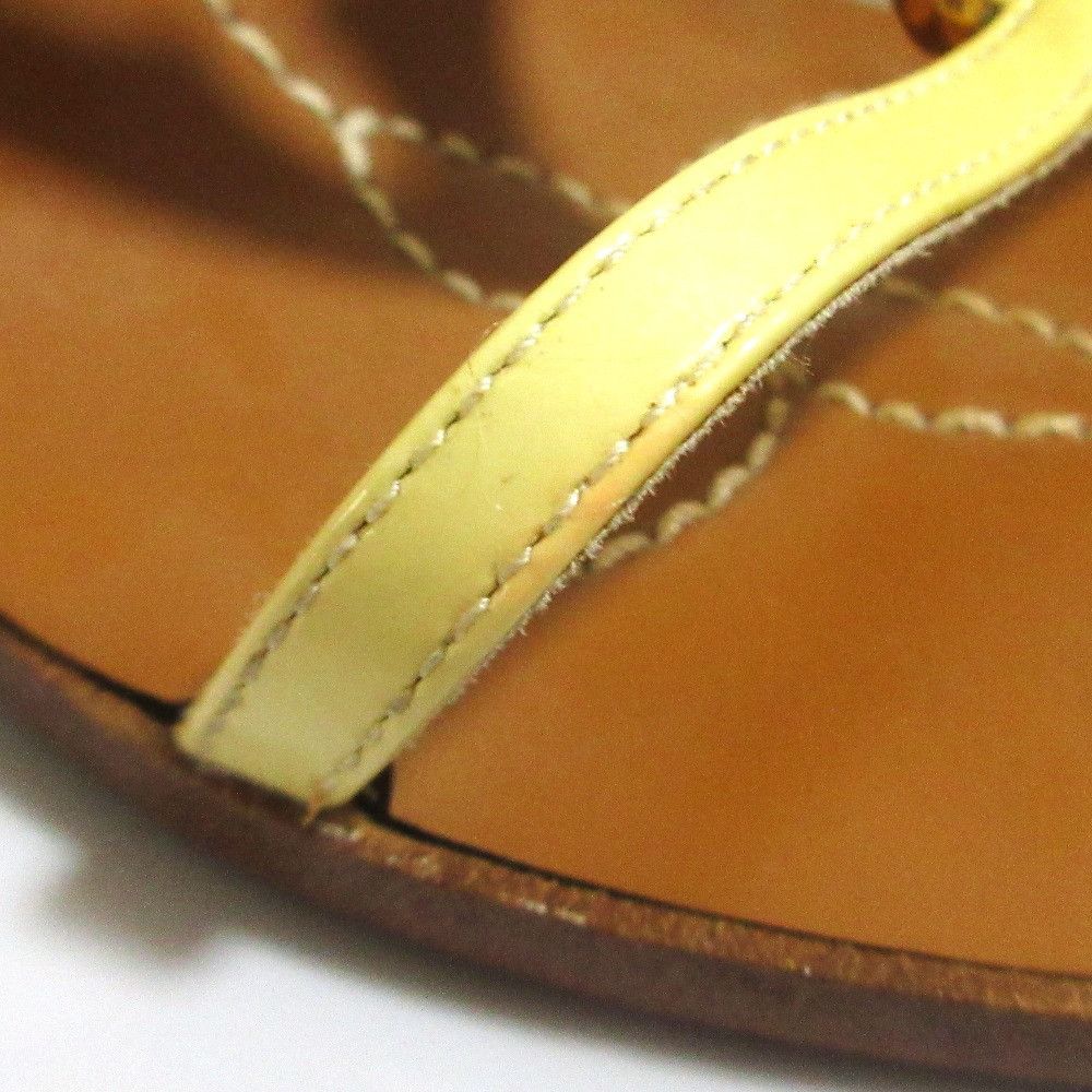 Louis Vuitton Louis Vuitton Monogram Patent Leather Wedge Sandals Textile Shoes DUTY FREE for USA