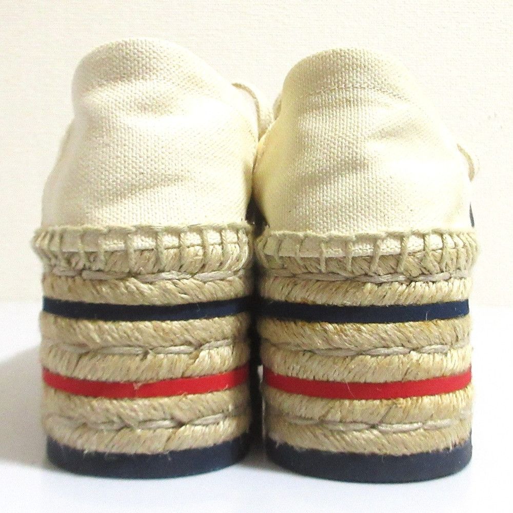 Gucci Gucci Gucci Logo Print Canvas Espadrille Platform Shoes Textile Shoes 525711 DUTY FREE for USA Size ONE SIZE - 5 Thumbnail