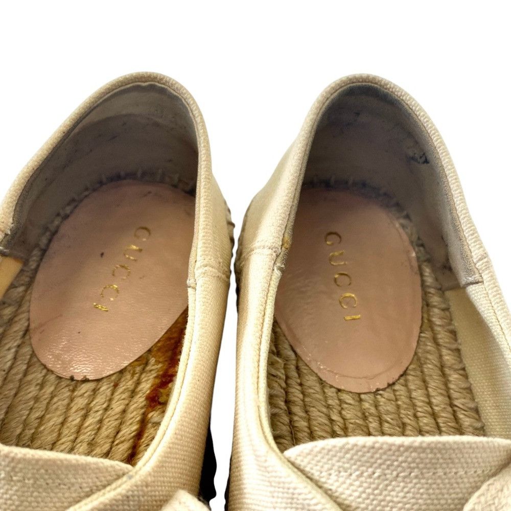 Gucci Gucci Gucci Logo Print Canvas Espadrille Platform Shoes Textile Shoes 525711 DUTY FREE for USA Size ONE SIZE - 13 Thumbnail