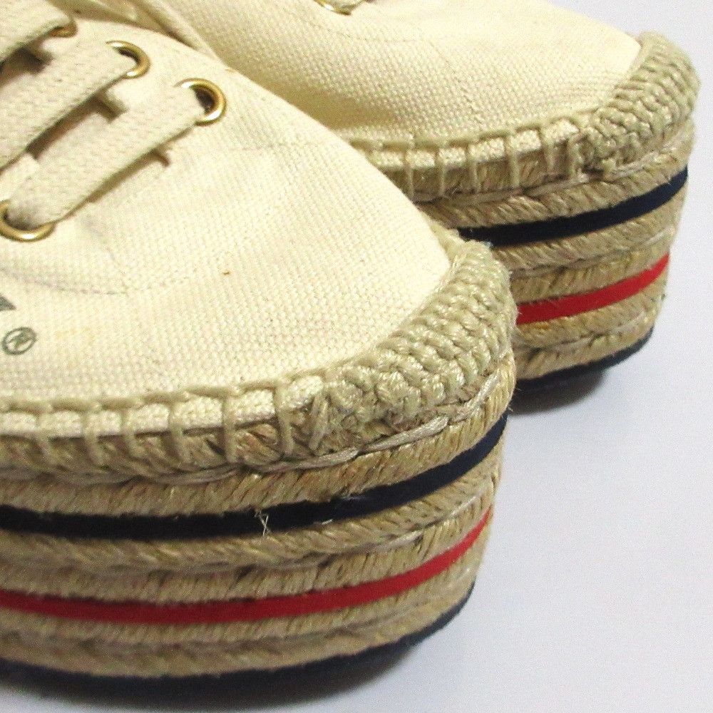 Gucci Gucci Gucci Logo Print Canvas Espadrille Platform Shoes Textile Shoes 525711 DUTY FREE for USA Size ONE SIZE - 7 Thumbnail
