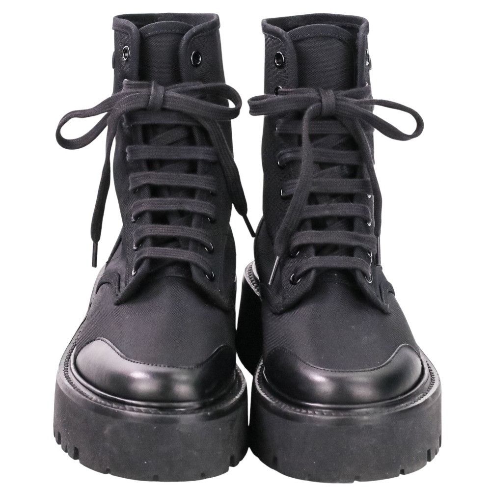 Celine Celine Celine Lace Up Nylon Canvas Leather Boots Textile Shoes DUTY FREE for USA Size ONE SIZE - 2 Thumbnail