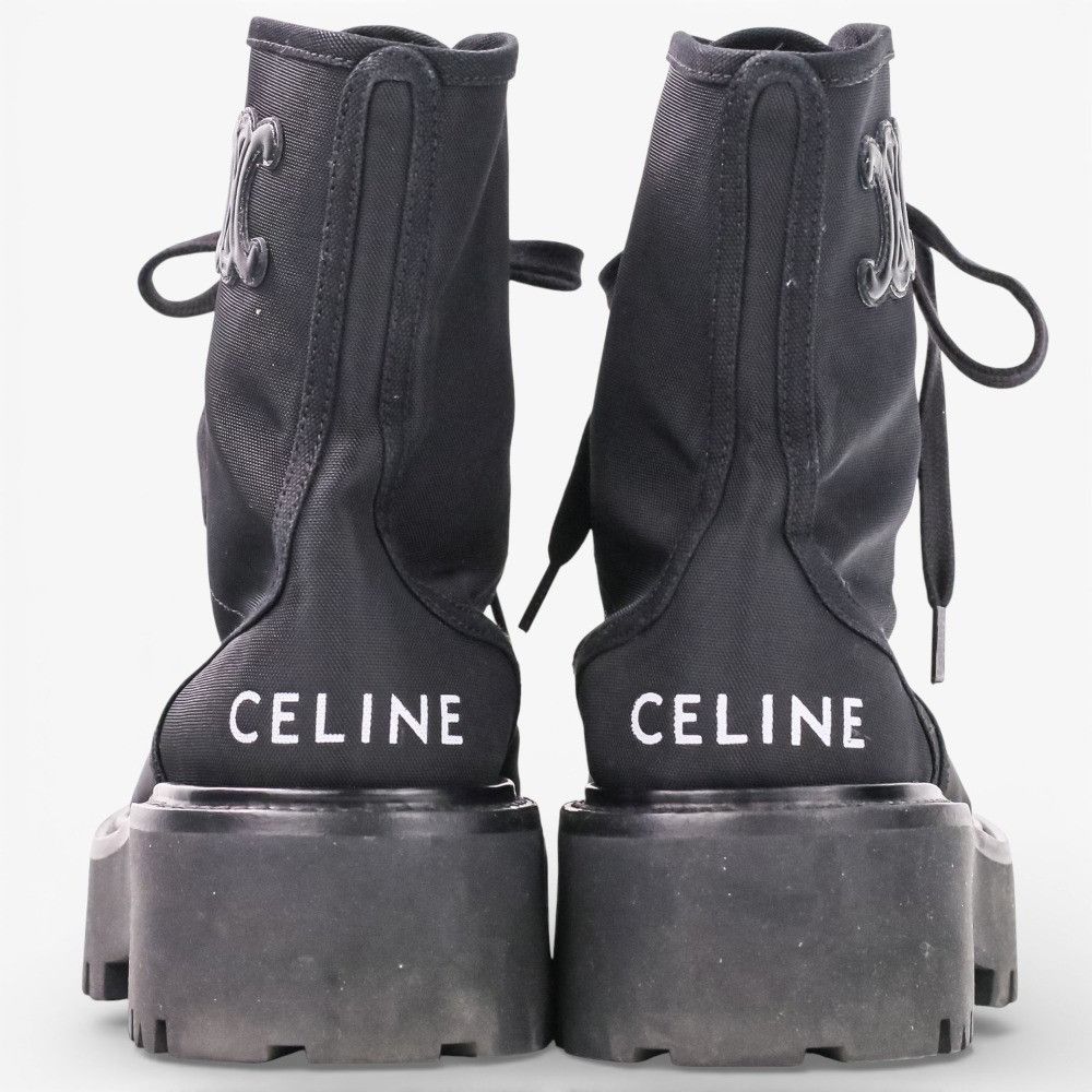 Celine Celine Celine Lace Up Nylon Canvas Leather Boots Textile Shoes DUTY FREE for USA Size ONE SIZE - 5 Thumbnail