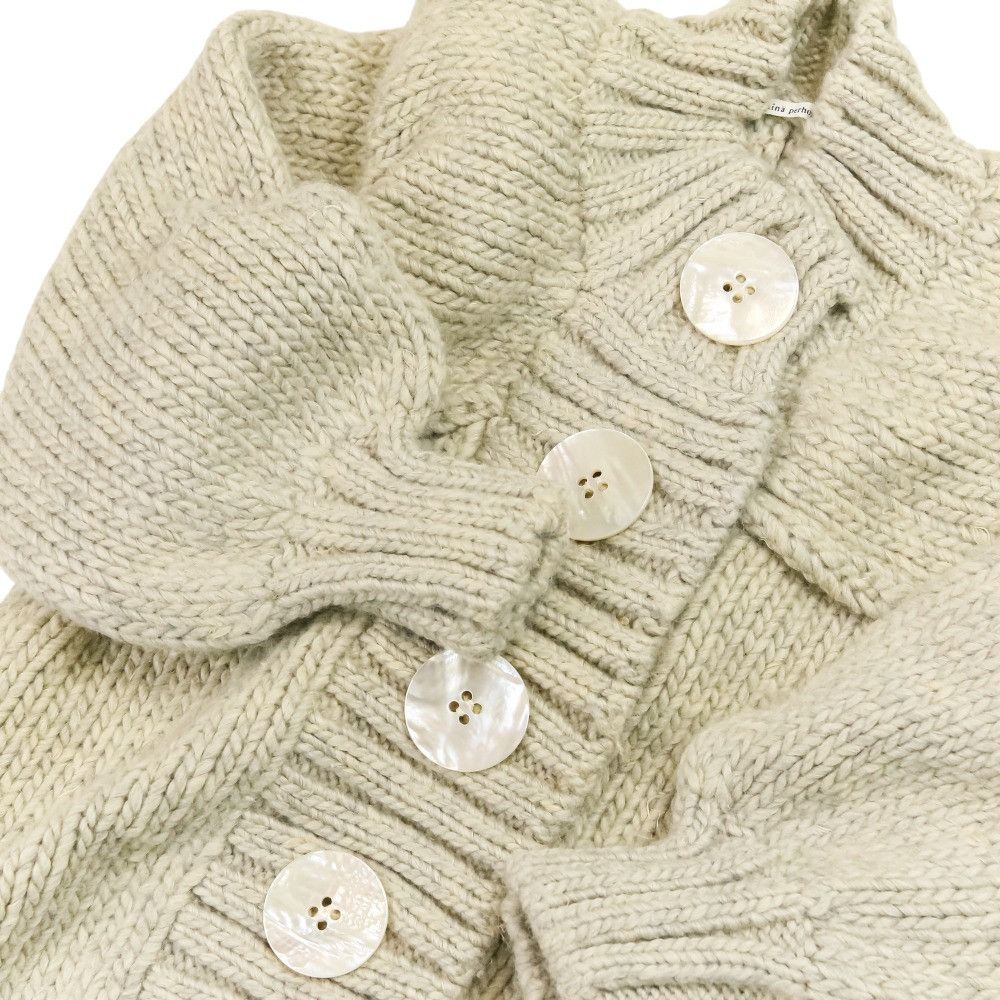 mina perhonen Mina Perhonen mina perhonen holy Wool Hemp Baby Alpaca Knit Jacket Textile Outerwear ma8884 DUTY FREE for USA Size ONE SIZE - 7 Thumbnail